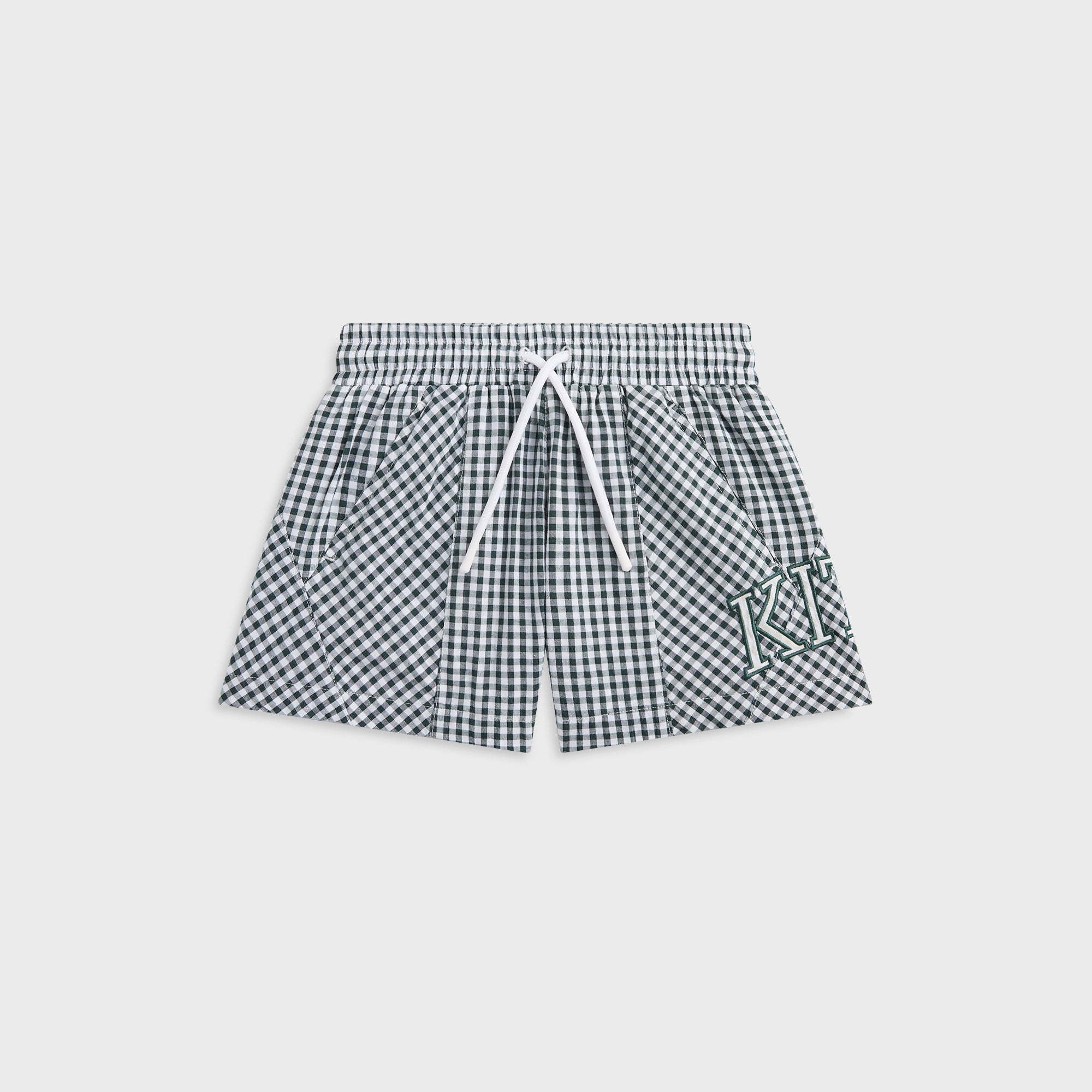 Kith Kids Blocked Gingham Curtis Short - Stadium – Kith Japan