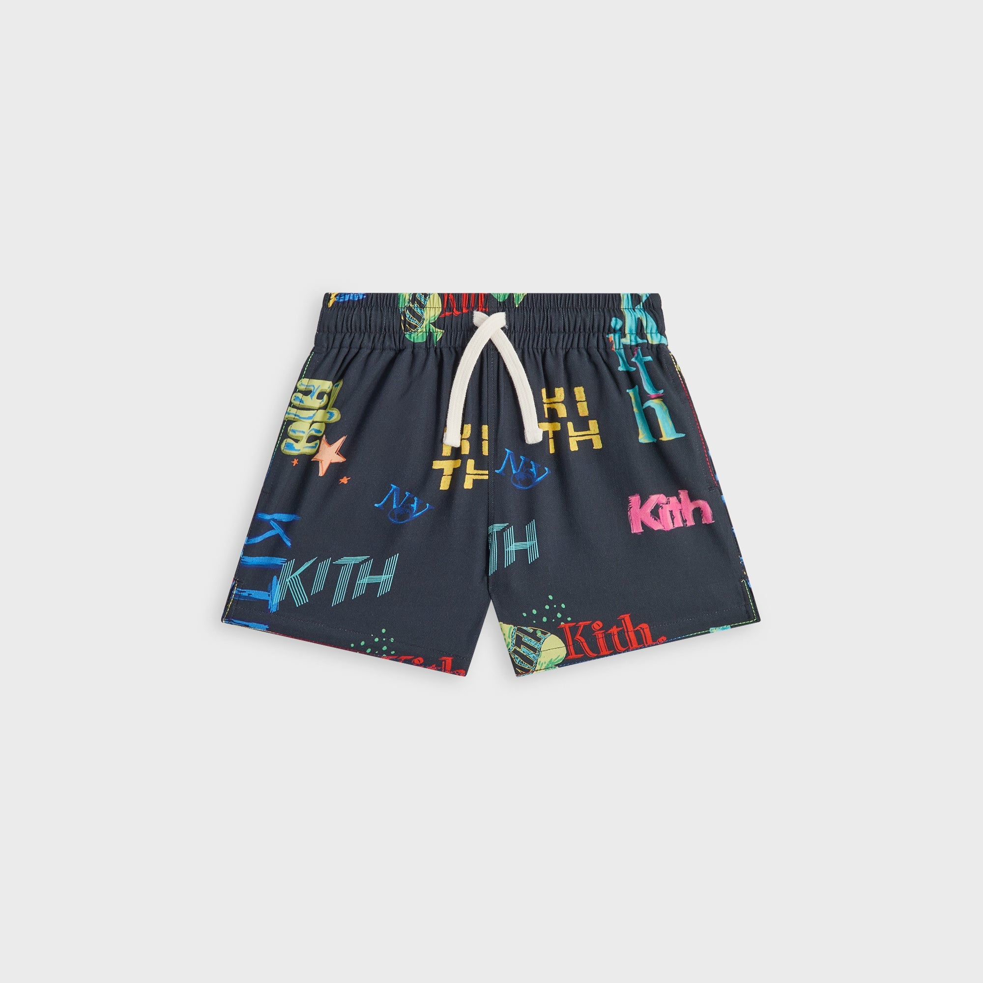Kith Kids Thompson Camp Tossed Monogram Short - Nocturnal – Kith Japan