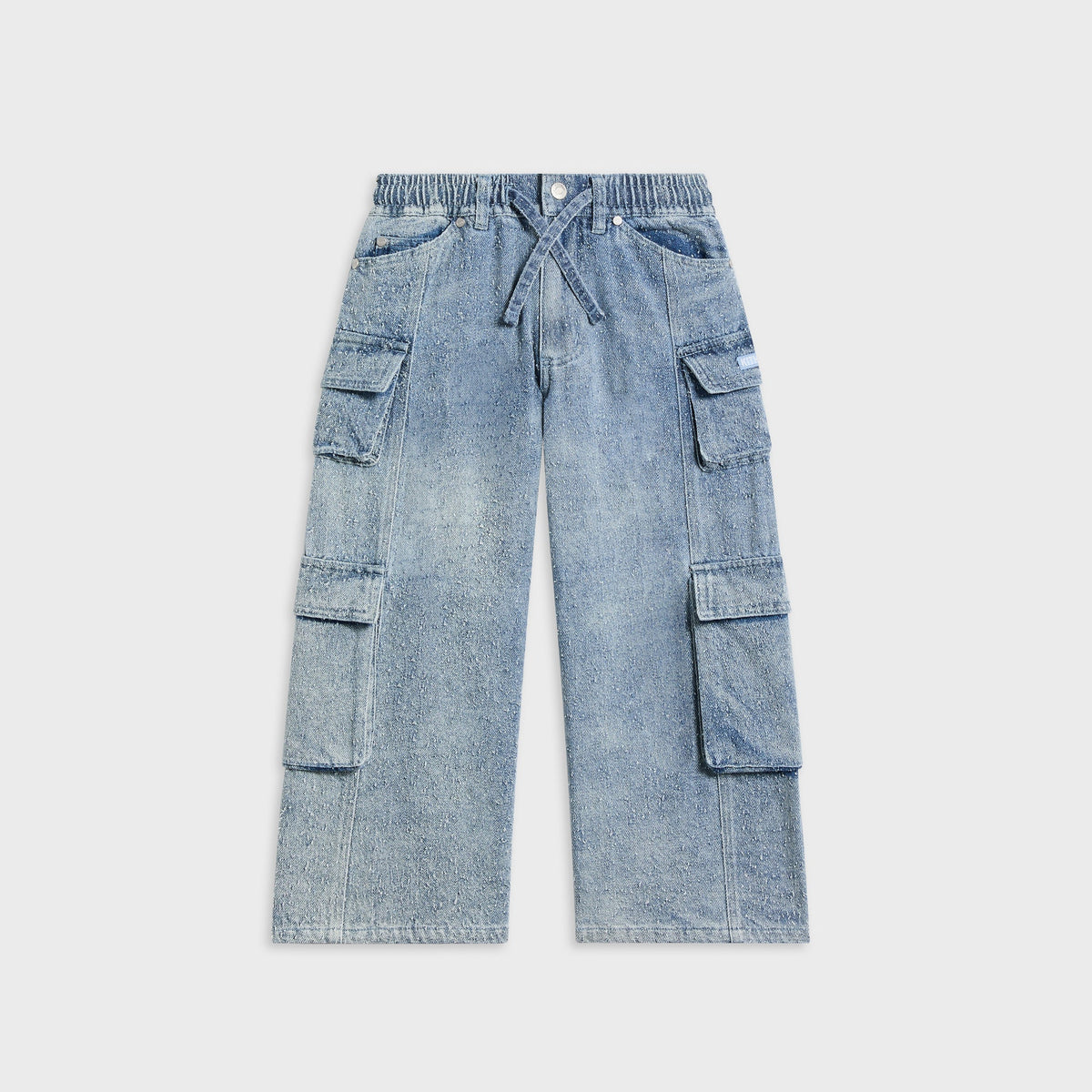 Kith Kids Textured Denim Zane Cargo Pant - Indigo