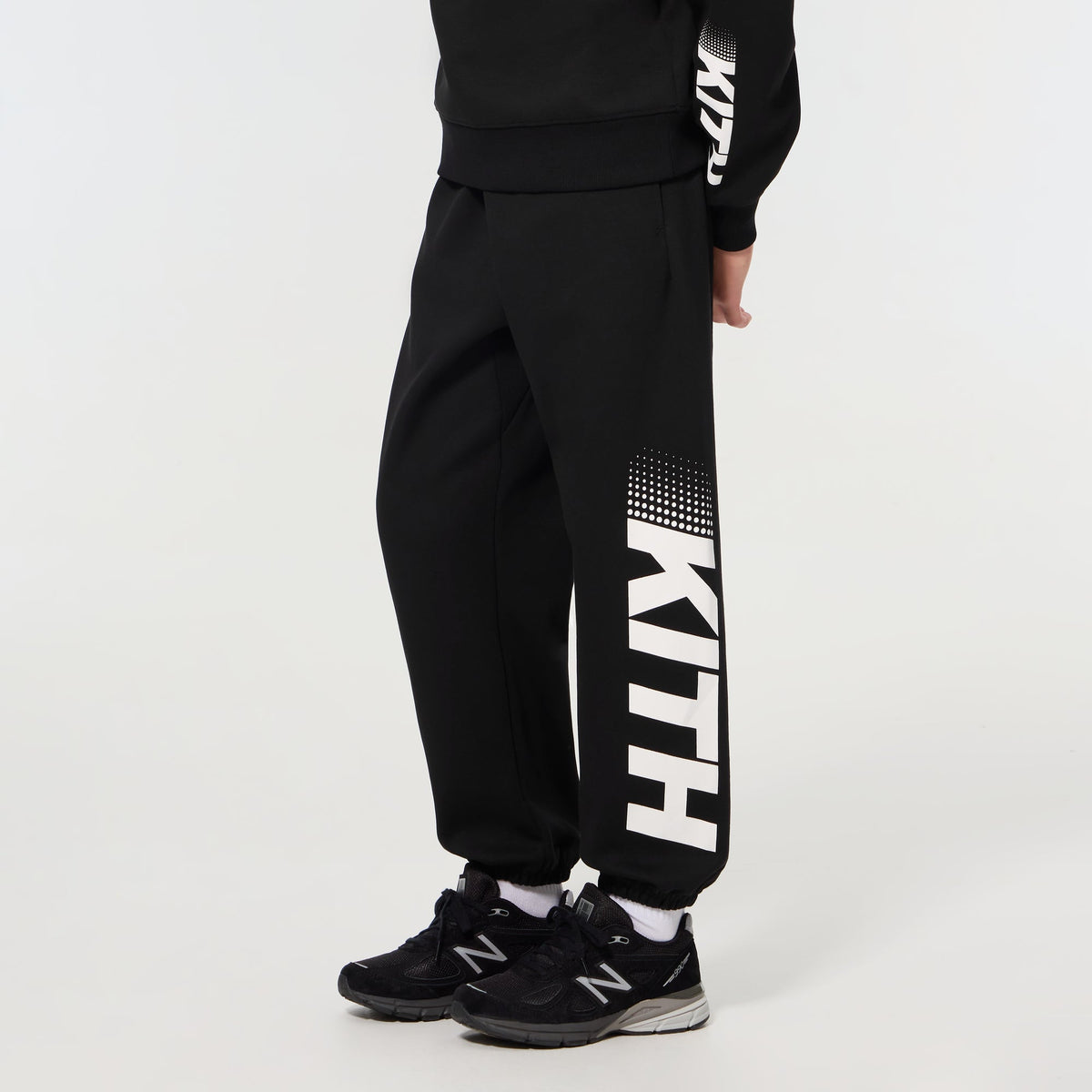 Kith Kids Logo Blocked Nelson Sweatpant - Black