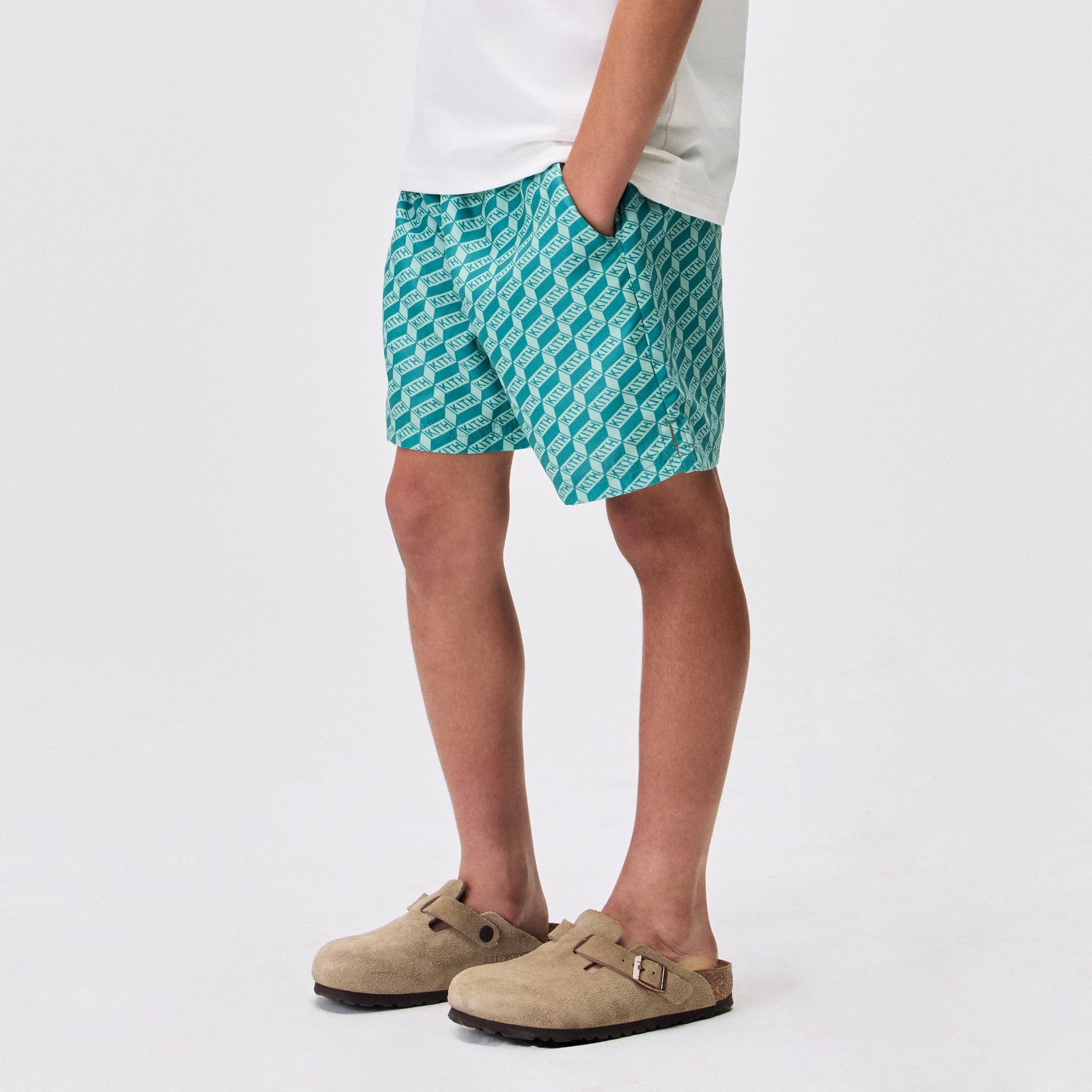 Kith Kids Monogram Kai Swim Trunk - Sorrel – Kith Japan