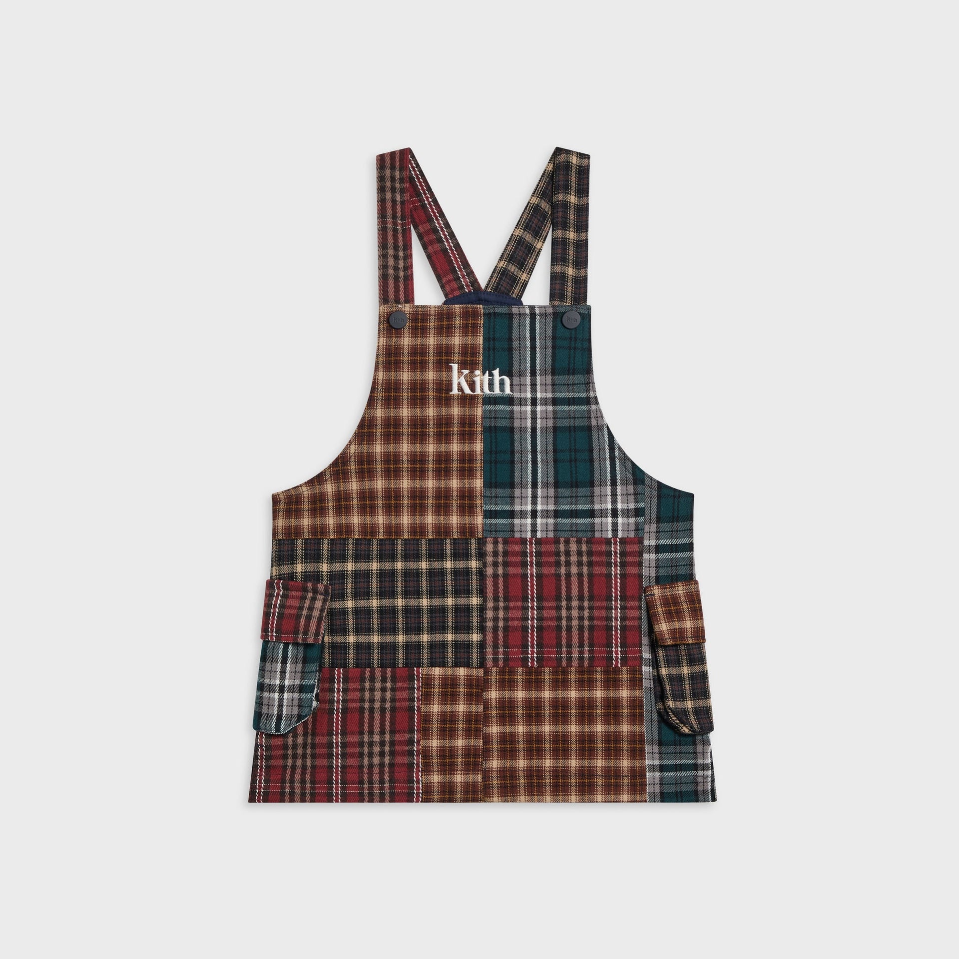 Kith Kids Patchwork Plaid Overall Dress - Chest
