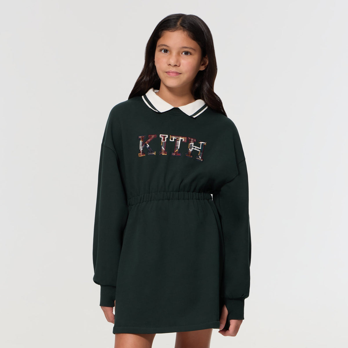 Kith Kids Varsity Letter Collared Nelson Dress - Stadium