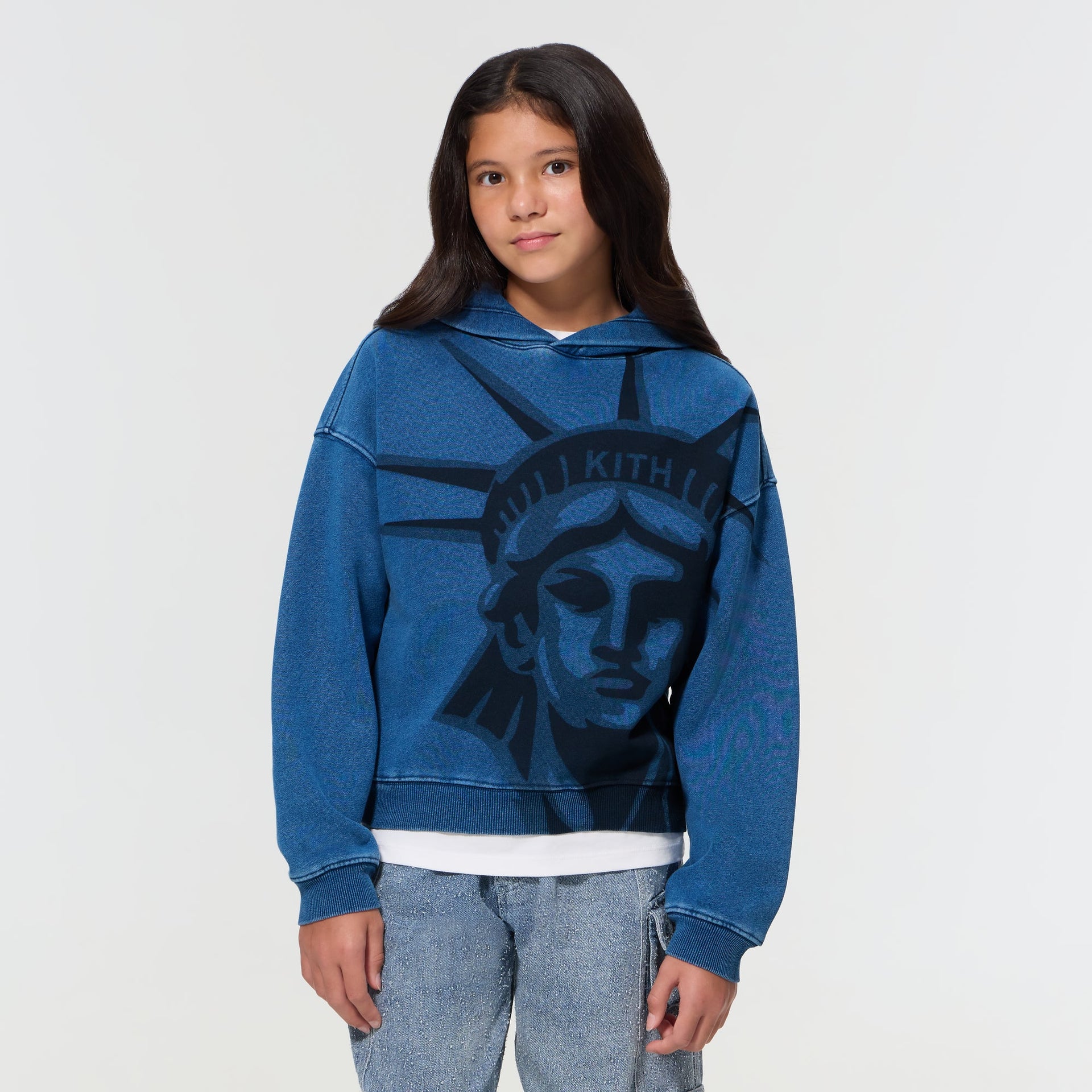 Kith Kids Lady Liberty Nelson Hoodie - Dark Indigo