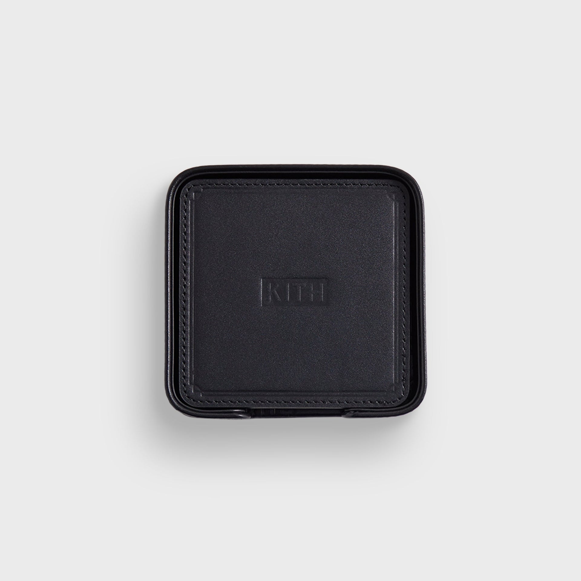 Kith Monogram Leather Coasters - Black