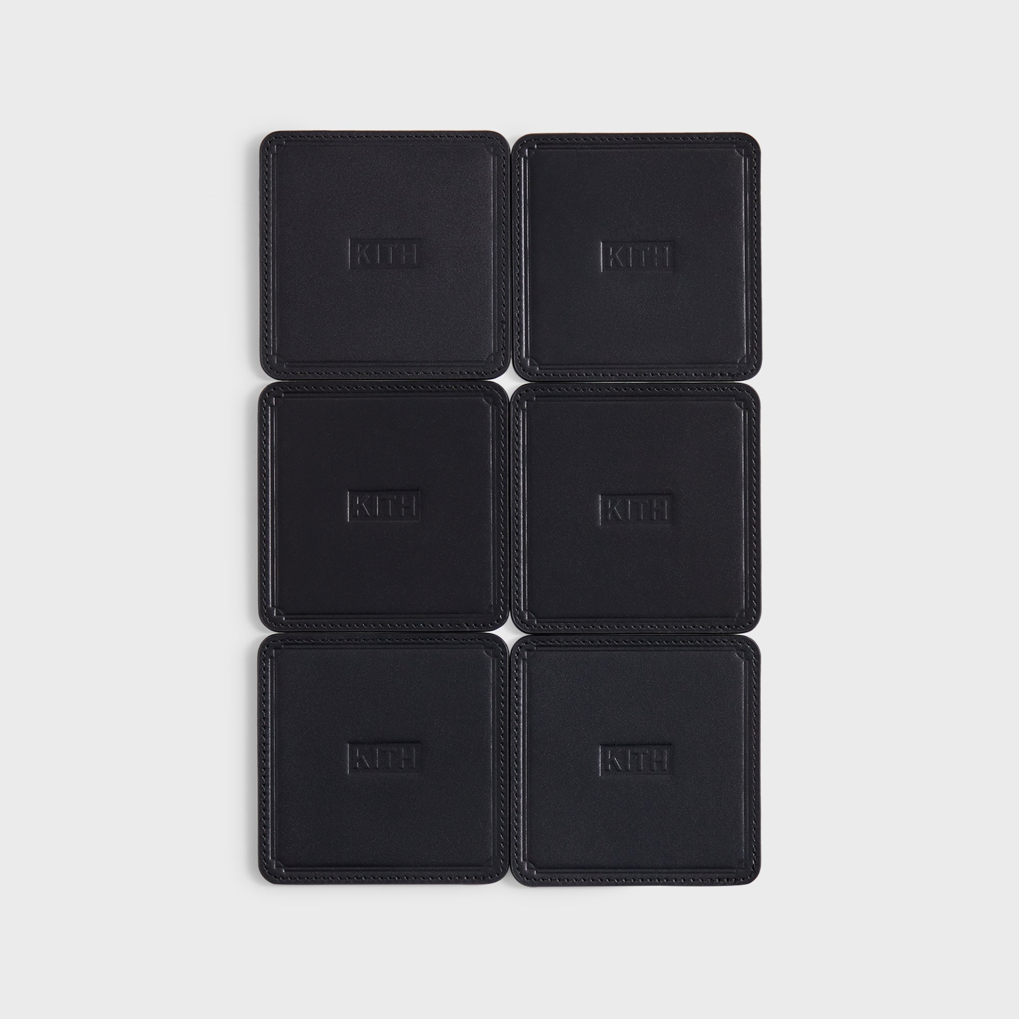小物 Kith Leather Kithmas Coasters Multi Kith Monogram Leather Coasters - Black – Kith Japan