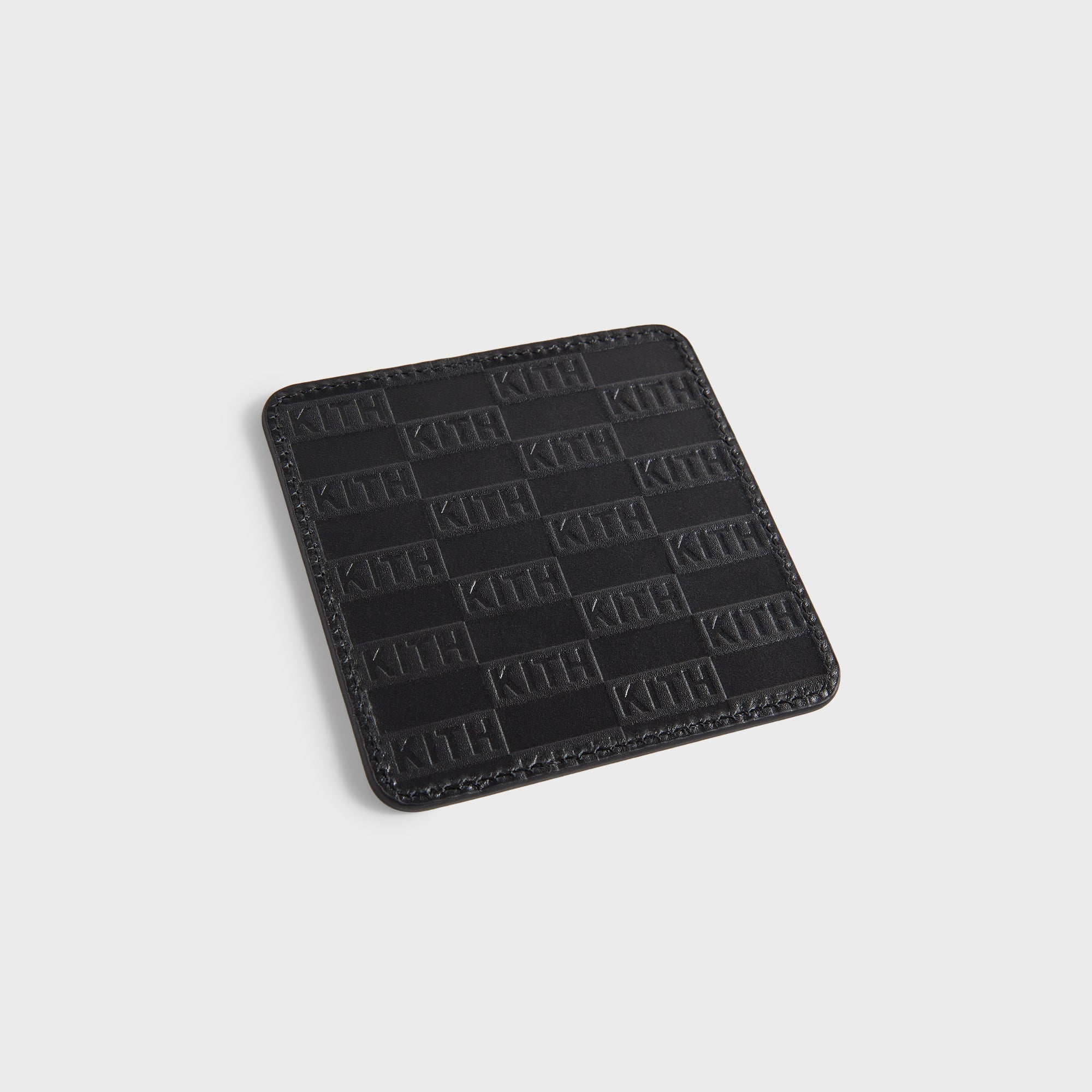 Kith Monogram Leather Coasters - Black – Kith Japan