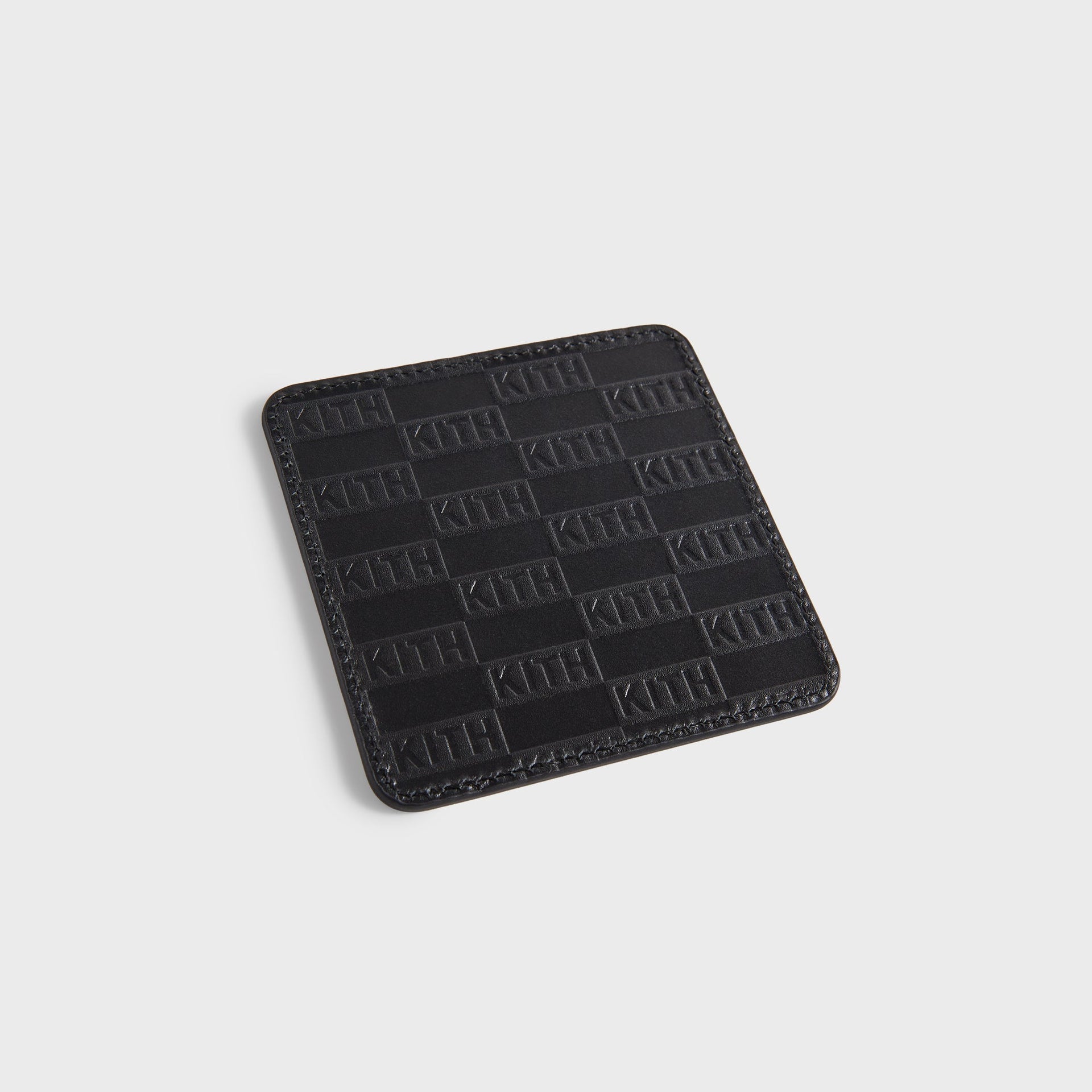 Kith Monogram Leather Coasters - Black
