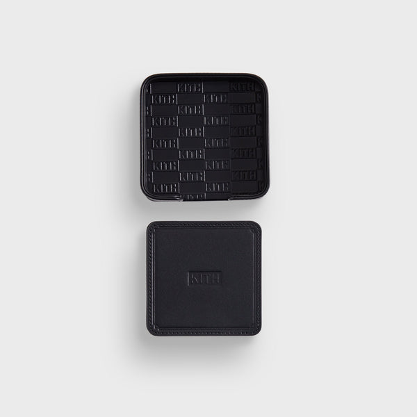 Kith Monogram Leather Coasters - Black – Kith Japan