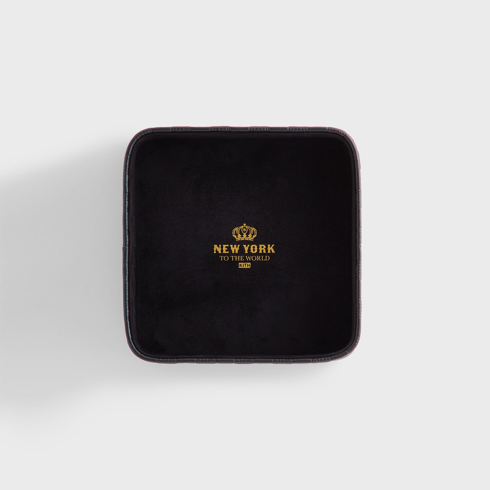 Kith Monogram Leather Catchall Tray - Black