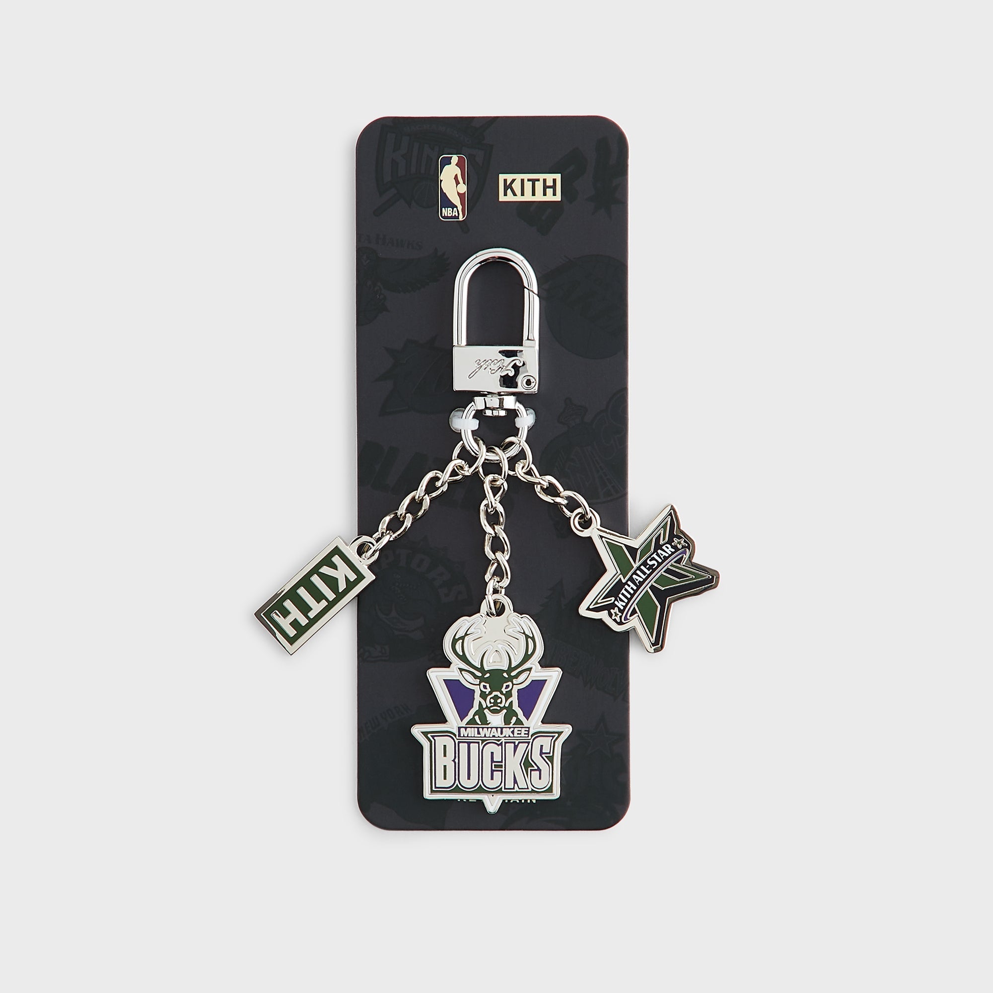 ¥ellow Bucks キーホルダー Kith for NBA All-Star Milwaukee Bucks Keychain - Silver – Kith Japan