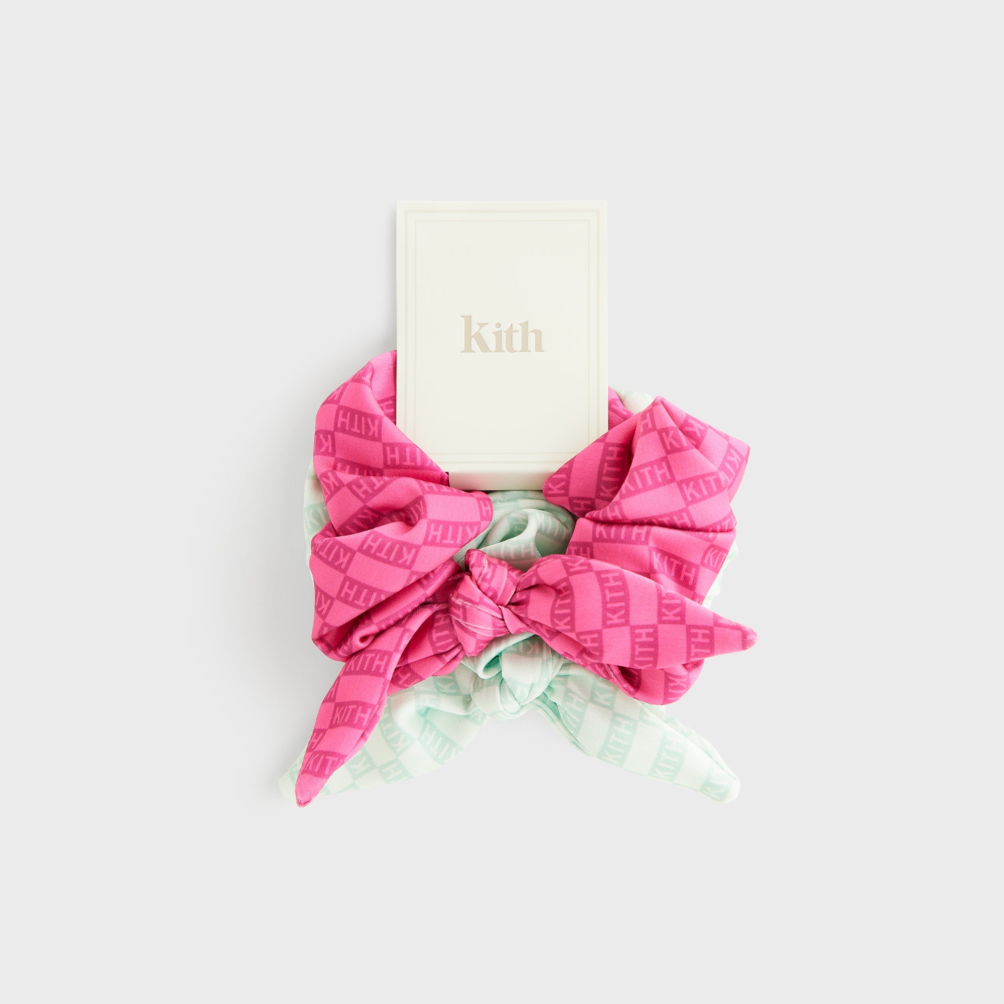 Kith Kids Set of 2 Printed Classic Logo Monogram Scrunchie - Multi