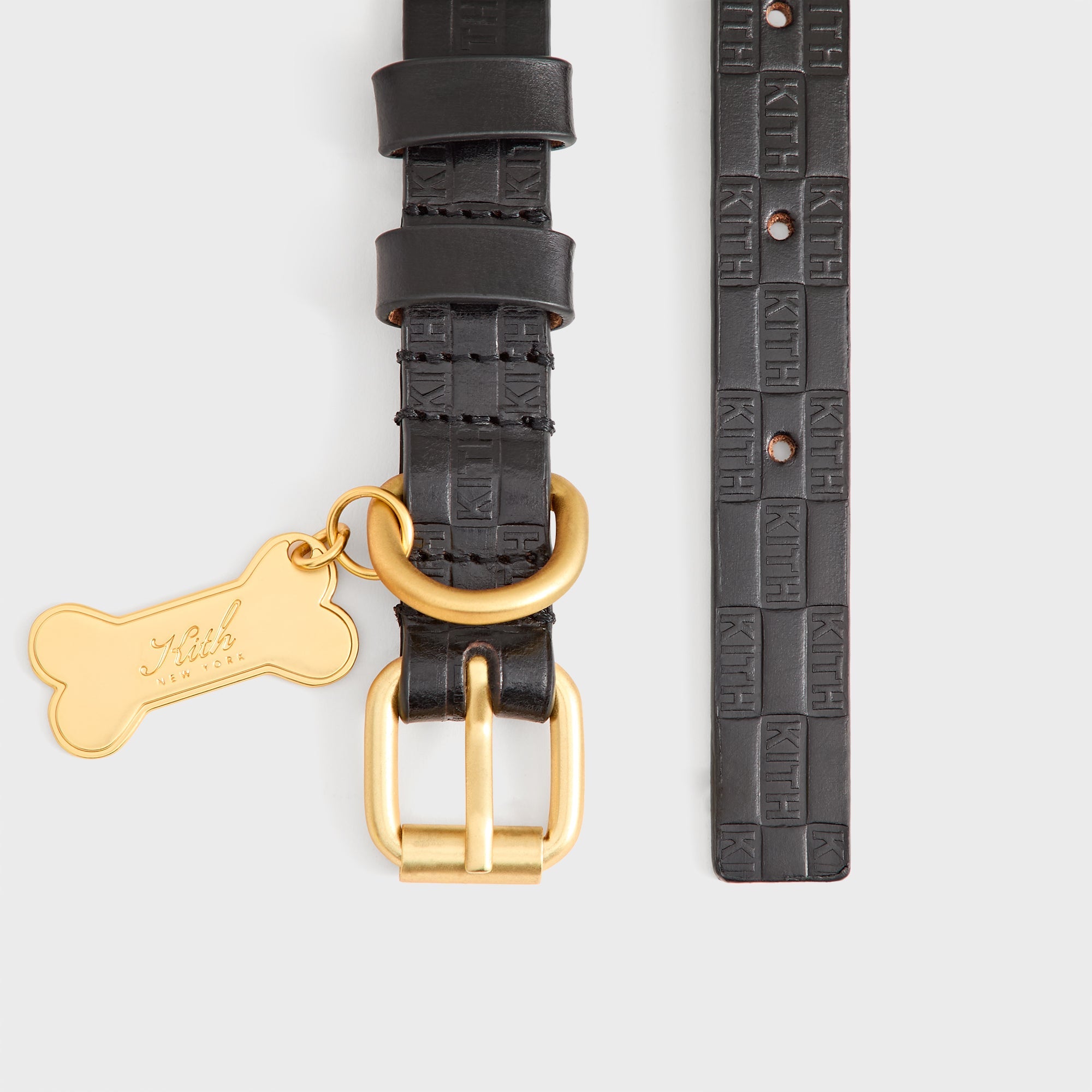 Kith wagwear Monogram Leather Collar 首輪 Kith Monogram Leather Collar - Black – Kith Japan