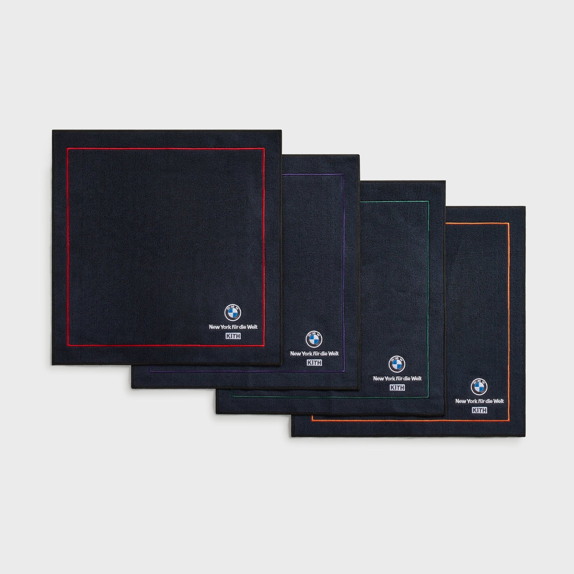 Kith for BMW Pack of 4 Microfiber Towels - Black