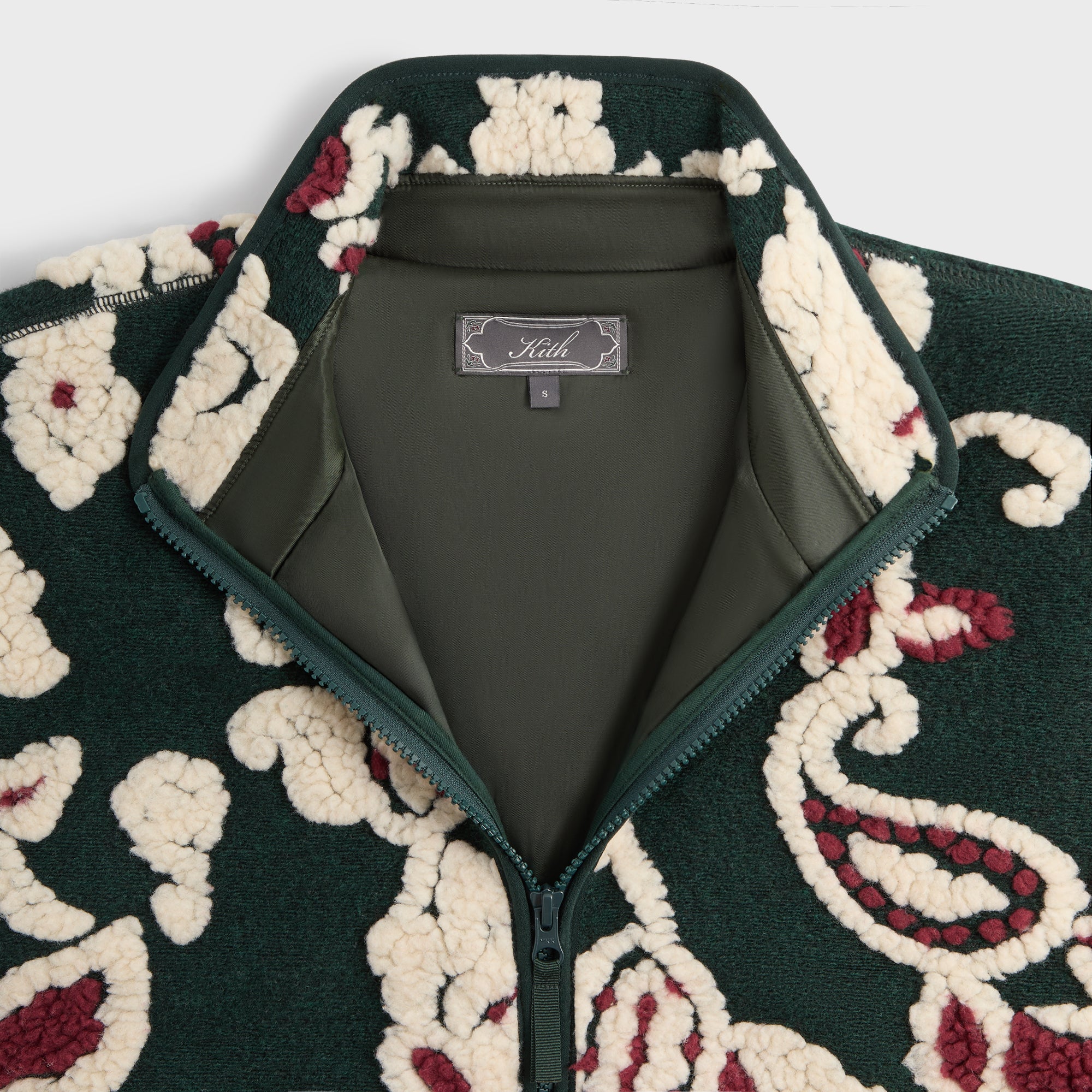 Kith Paisley Vine Sherpa Harper Jacket - Stadium – Kith Japan