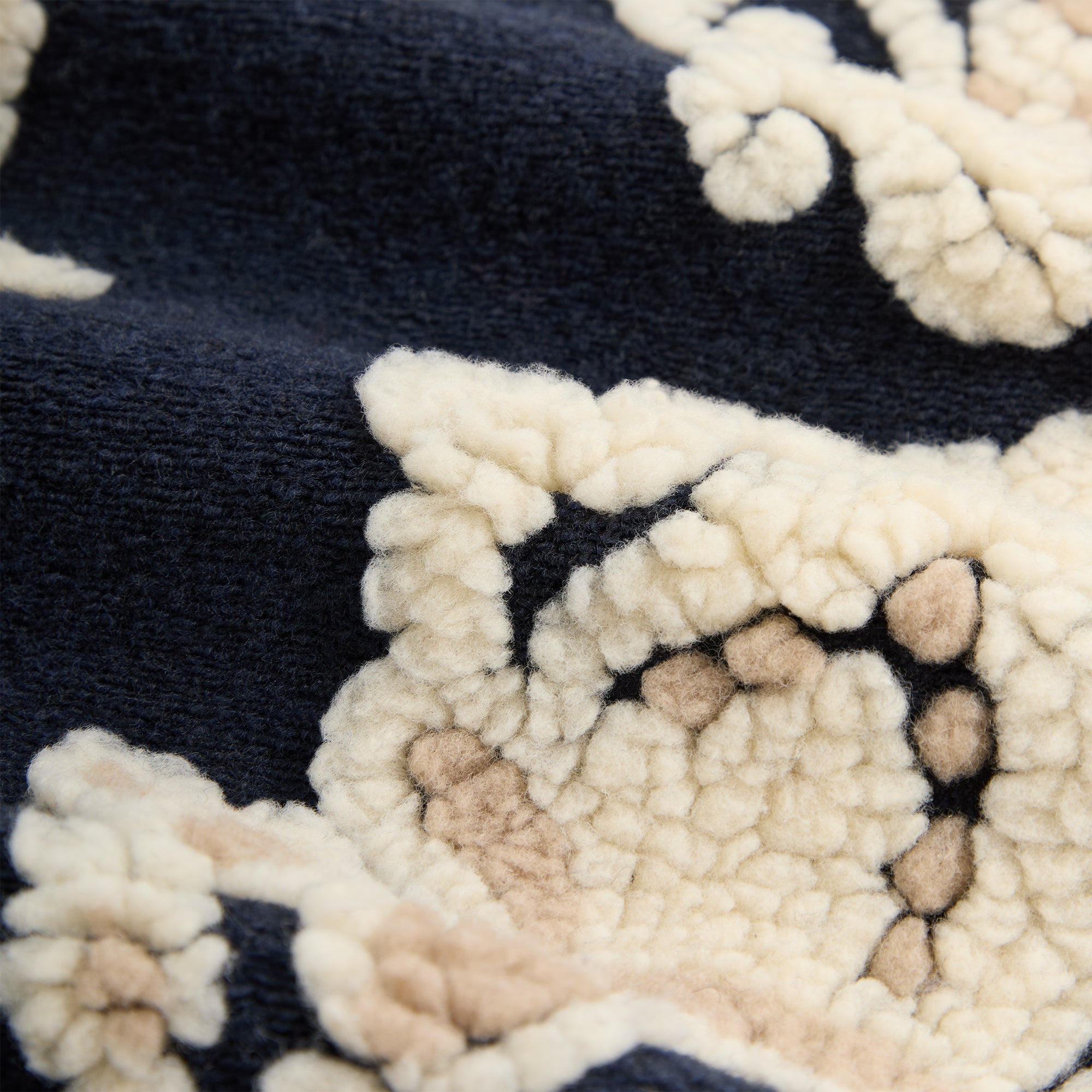 Kith Paisley Vine Sherpa Harper Jacket - Nocturnal – Kith Japan