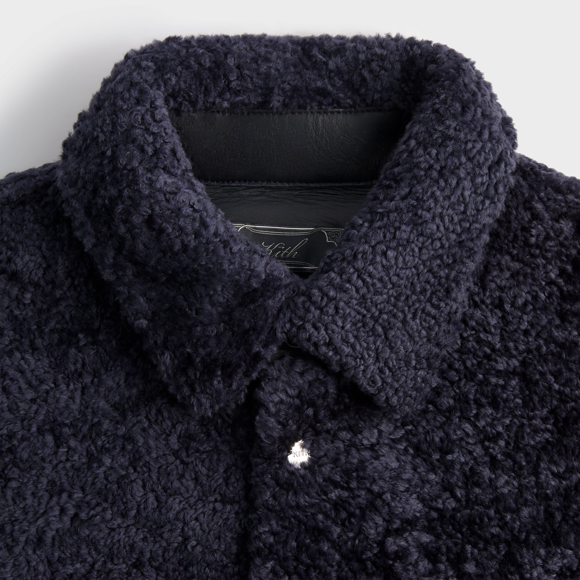 Kith Shearling Ace Shirt Jacket - Ink – Kith Japan