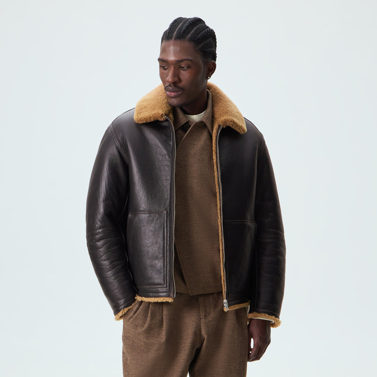 Kith Reversible Shearling Bomber - Kindling