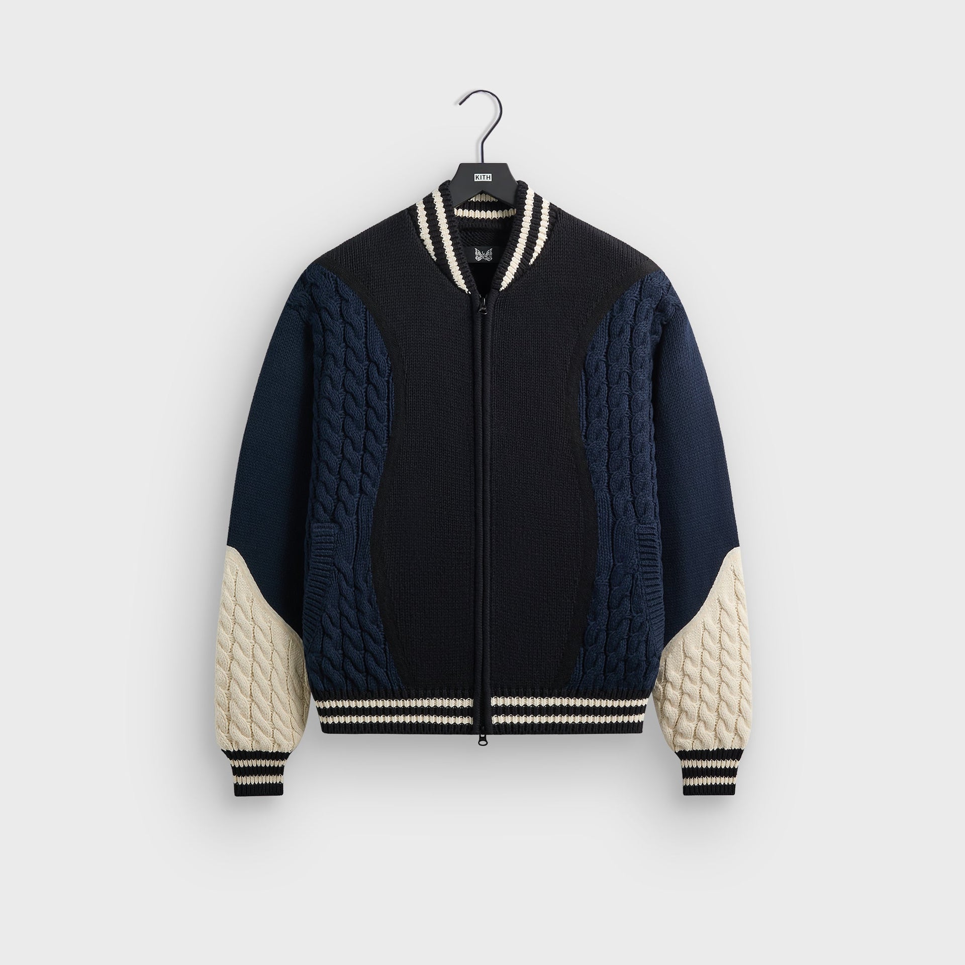Kith for Needles Wyona Full Zip Sweater - Black