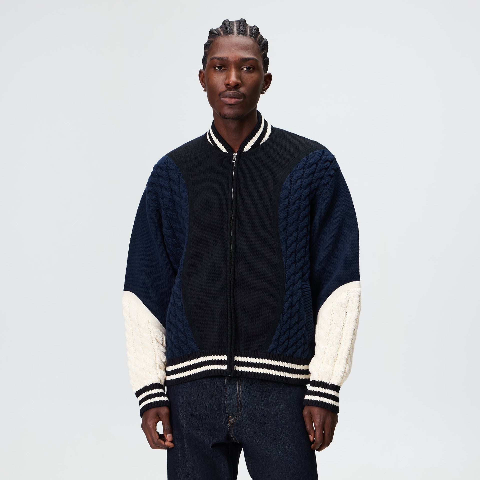 Kith for Needles Wyona Full Zip Sweater - Black