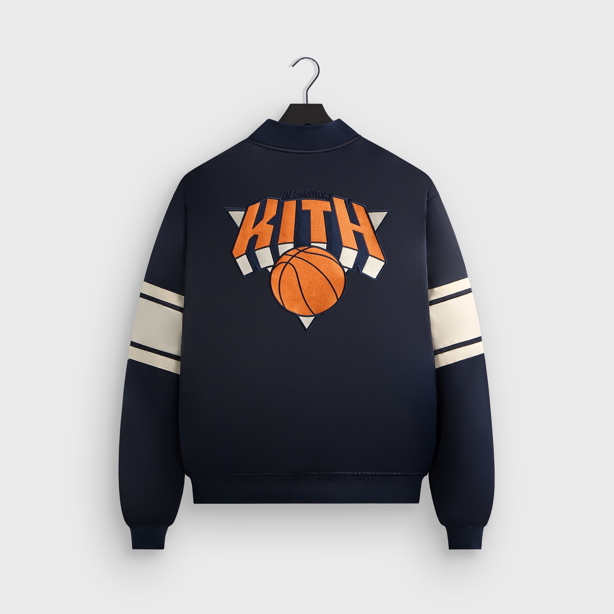Kith for the New York Knicks Classic Satin Bomber Jacket Kith for the New York Knicks Classic Satin Bomber Jacket