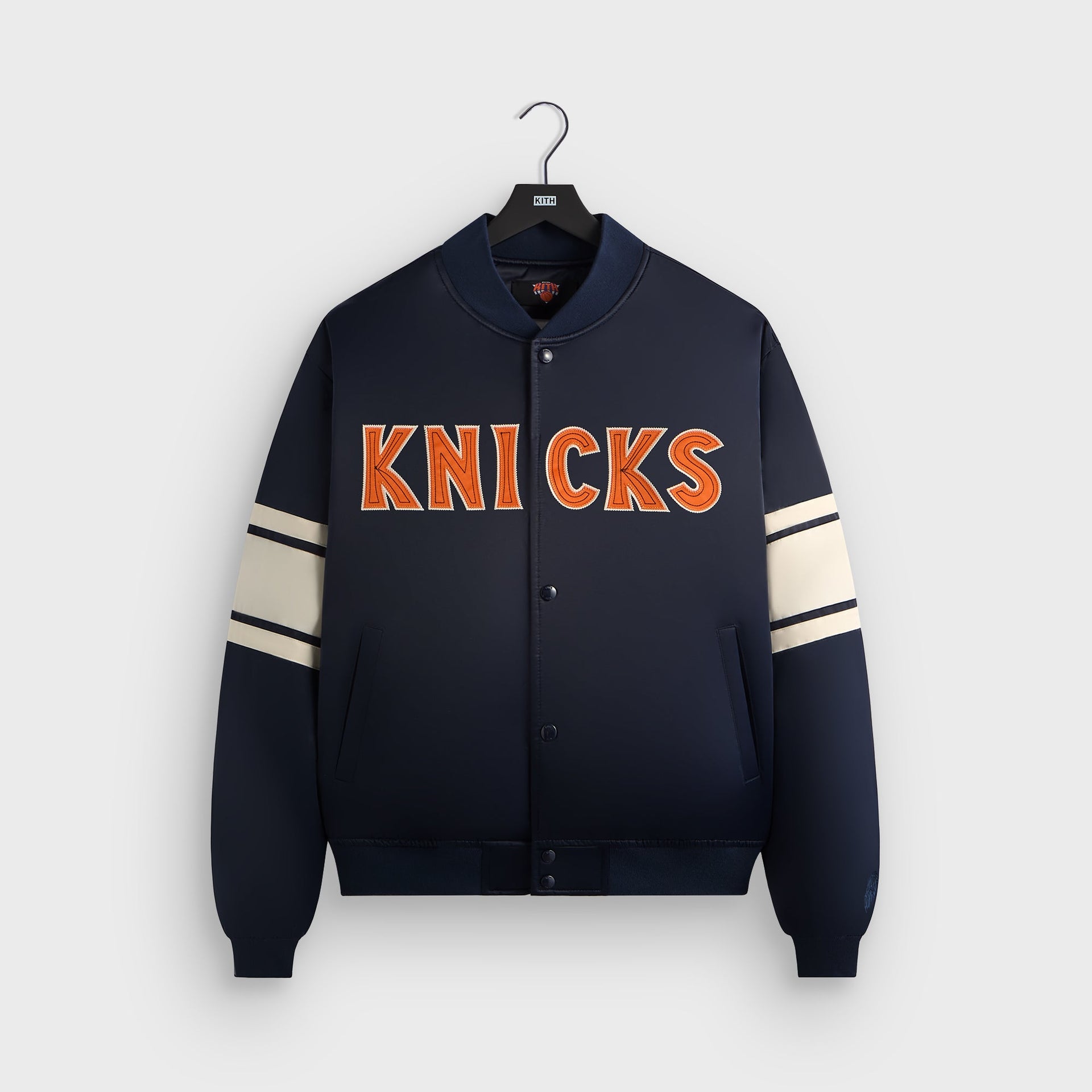 Kith for the New York Knicks Classic Satin Bomber Jacket - Nocturnal