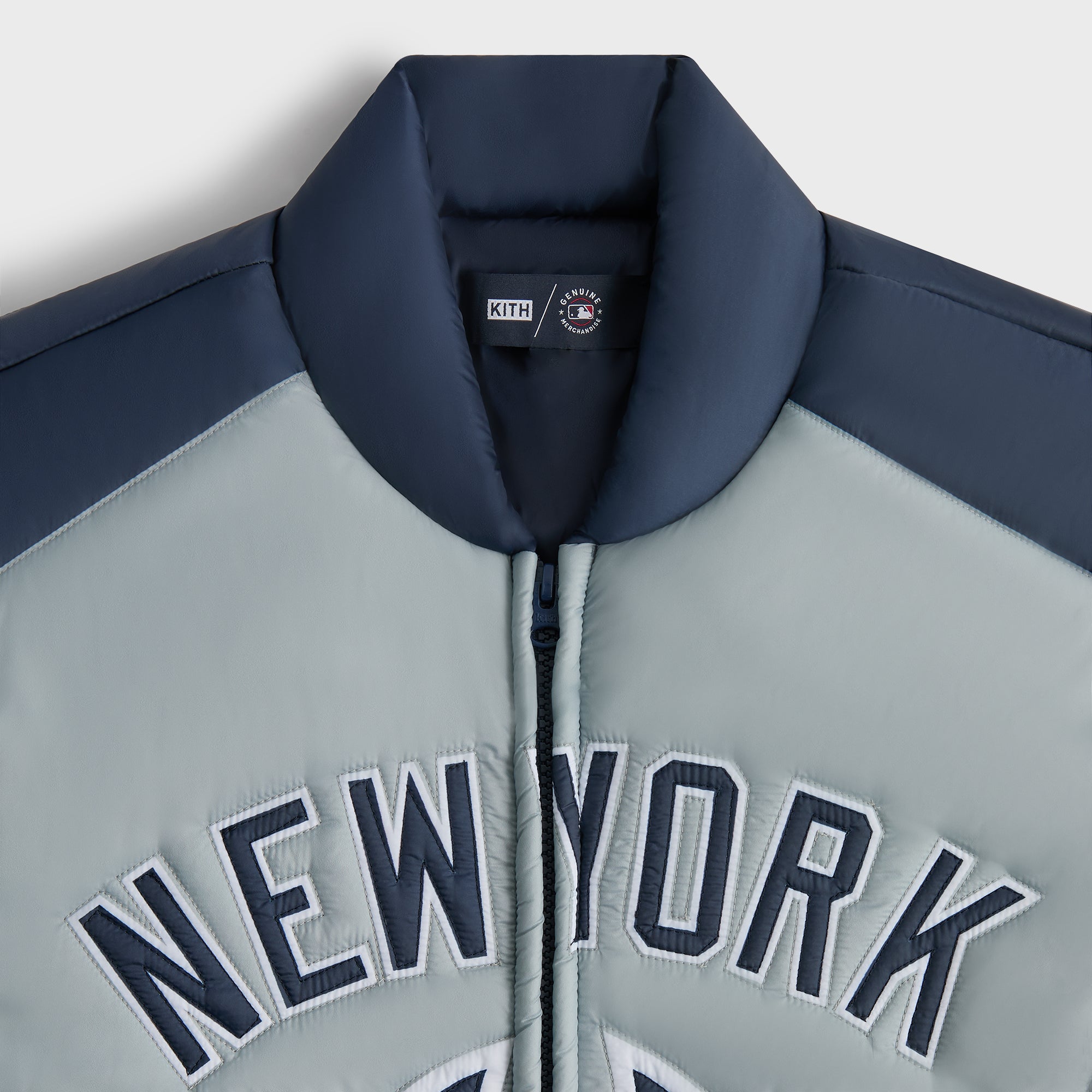 Kith for the New York Yankees Zip Brixton Puffed Shirt Jacket