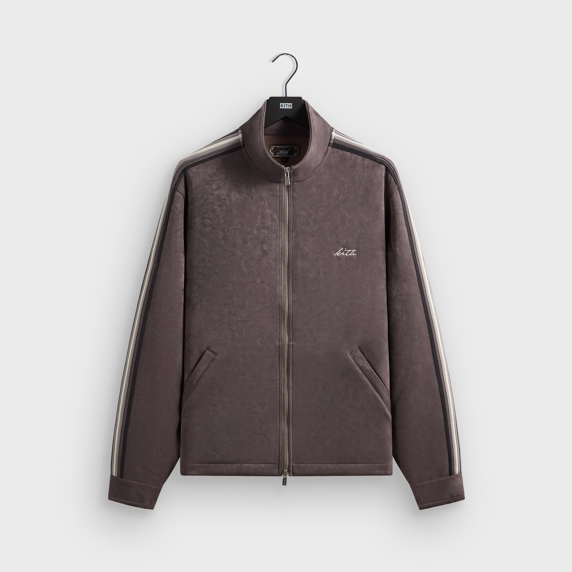 Kith Sueded Scuba Connor Track Jacket - Thunder – Kith Japan