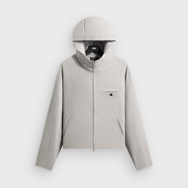Kith Pinstripe Matteo Zip Up Hoodie - Light Heather Grey – Kith Japan