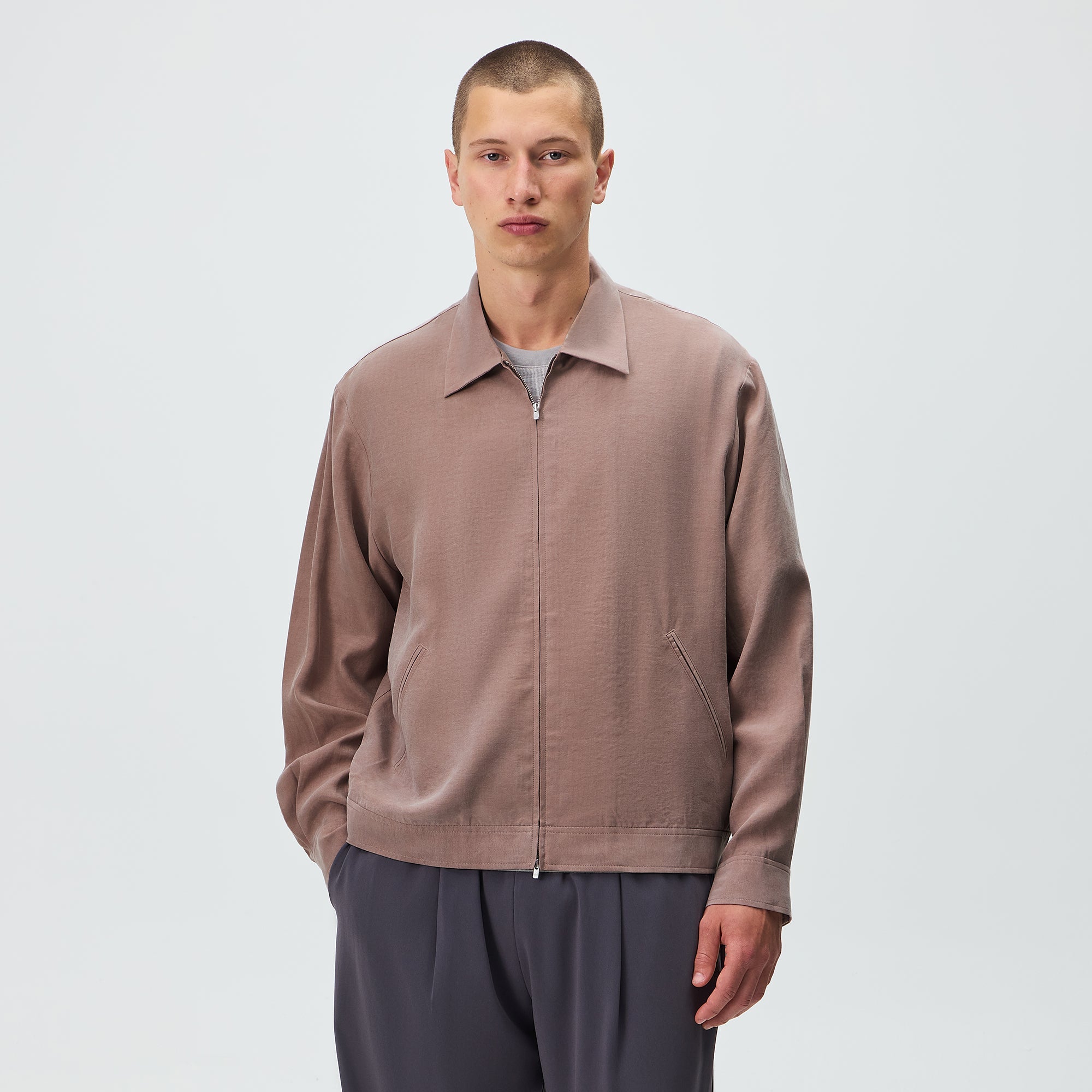 Kith Cupro Linen Connor Blouson Jacket - Dusty Mauve - PH – Kith Japan