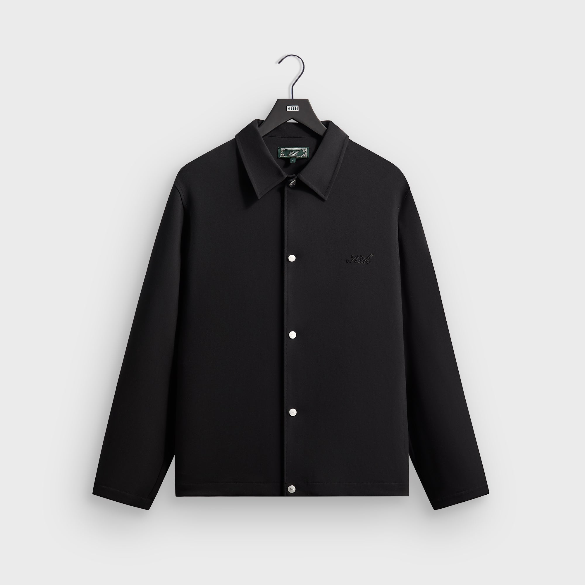 Kith Midweight Double Weave Coaches Jacket - Black – Kith Japan