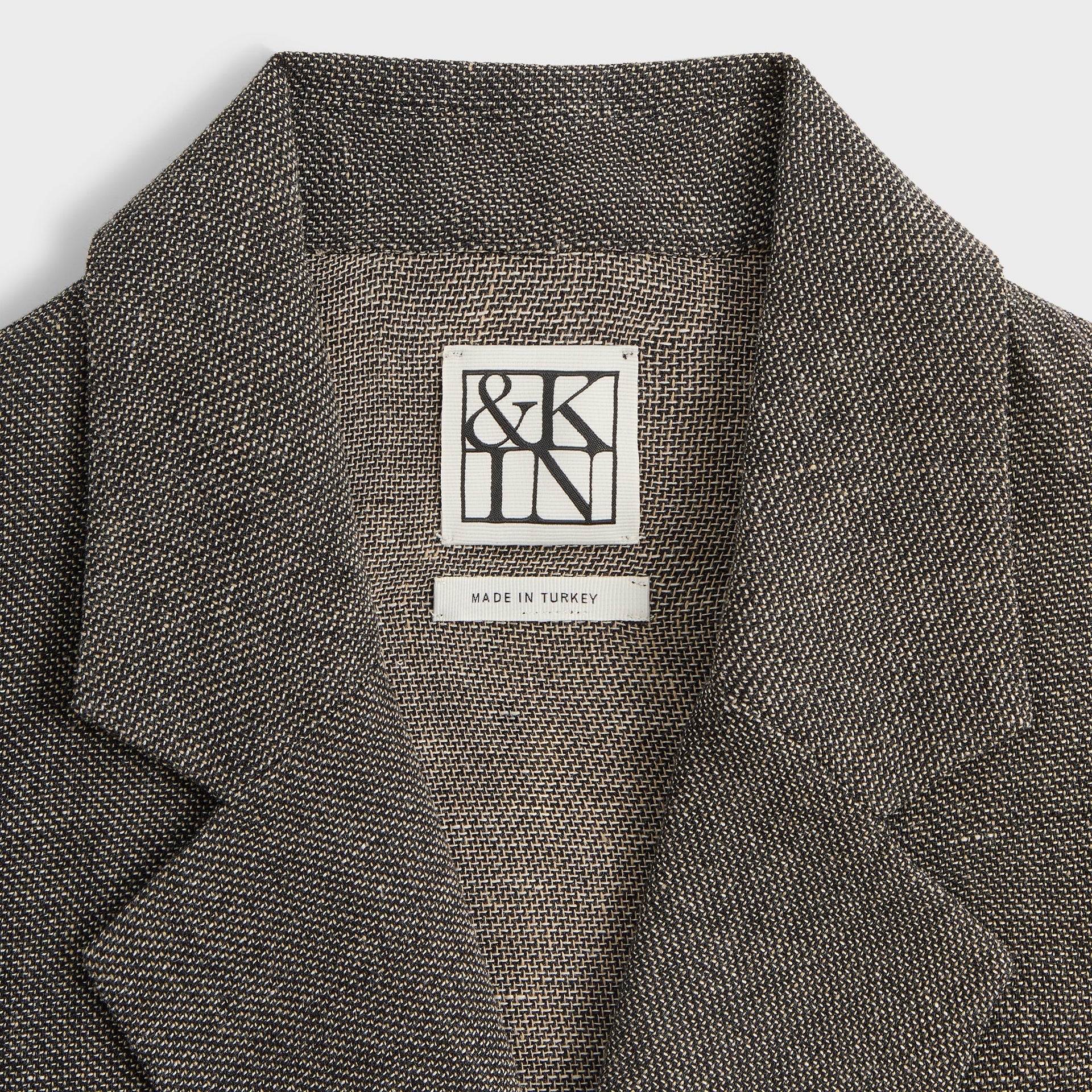 &Kin Textured Linen Ito Blazer - Black Melange - PH
