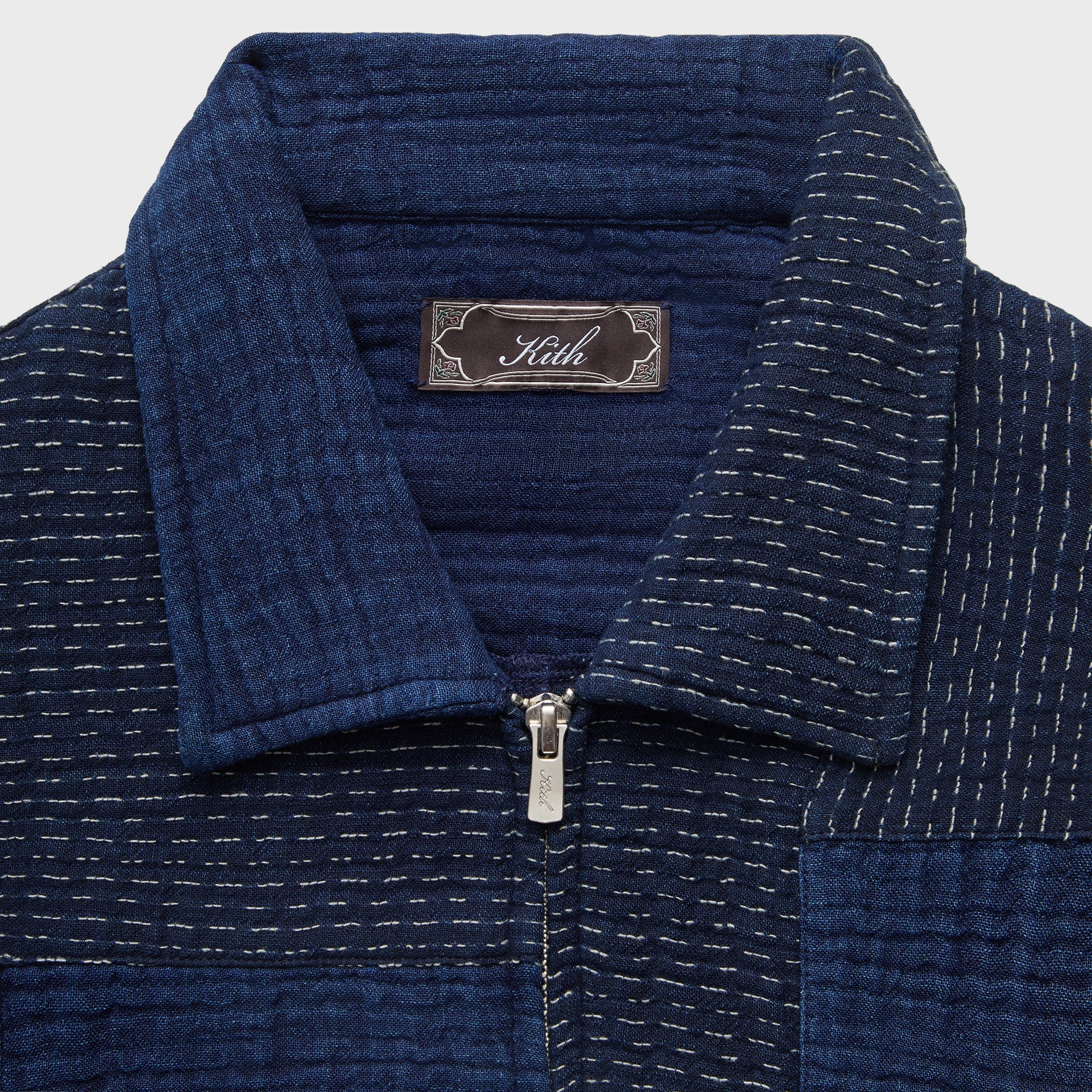 【3月中着】kiddymok様（濃紺・キルティングではない） Kith Stitched Patchwork Connor Blouson Jacket - Dark Indigo – Kith