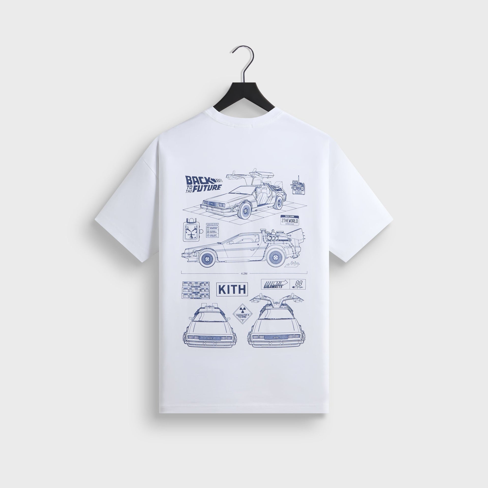 Kith for Back to the Future Blueprint Standard Crispy Pocket Tee - White