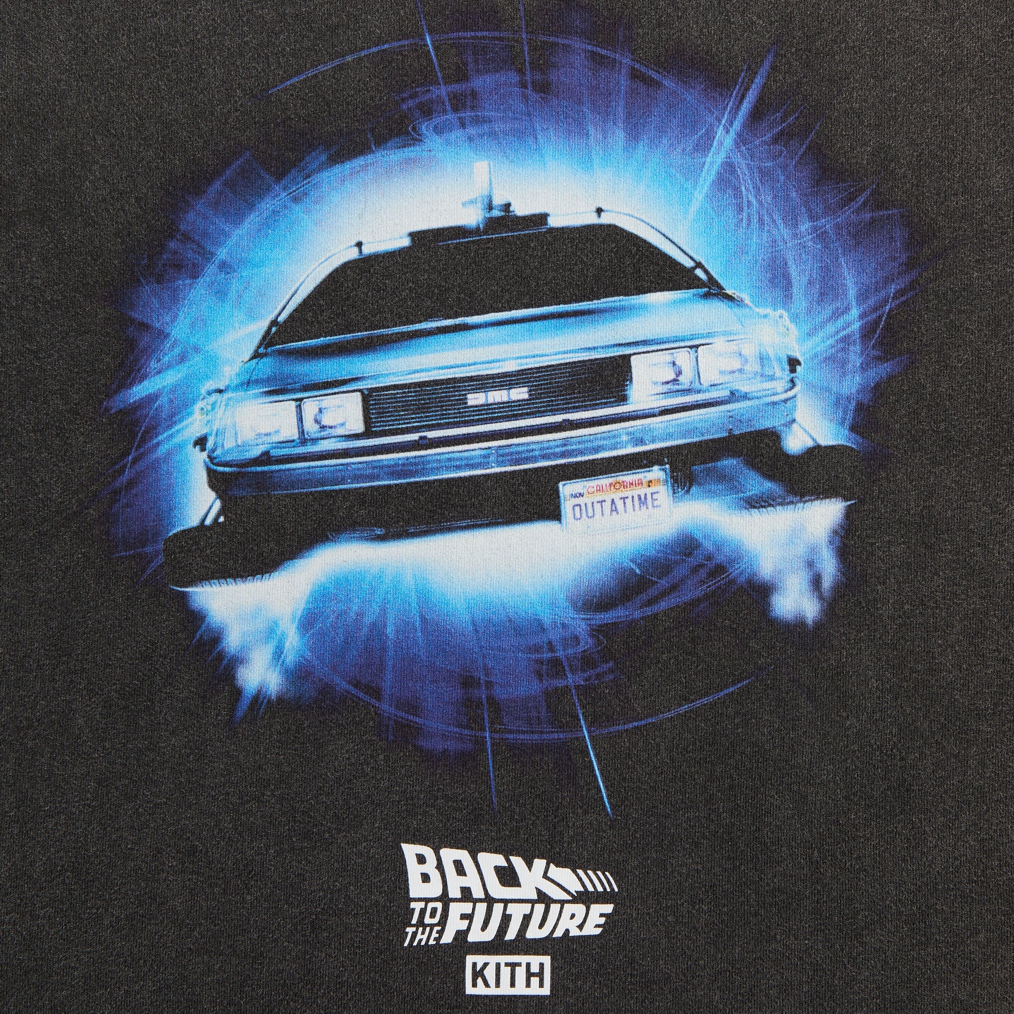 Kith for Back to the Future DeLorean Front Back Vintage Tee