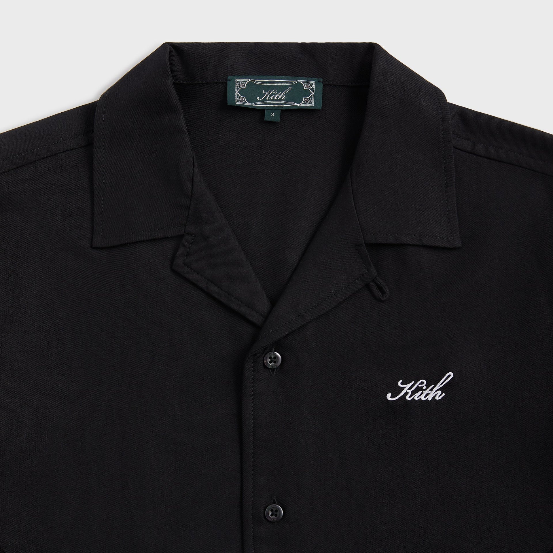 Kith Silk Cotton Thompson Camp Collar Shirt - Black