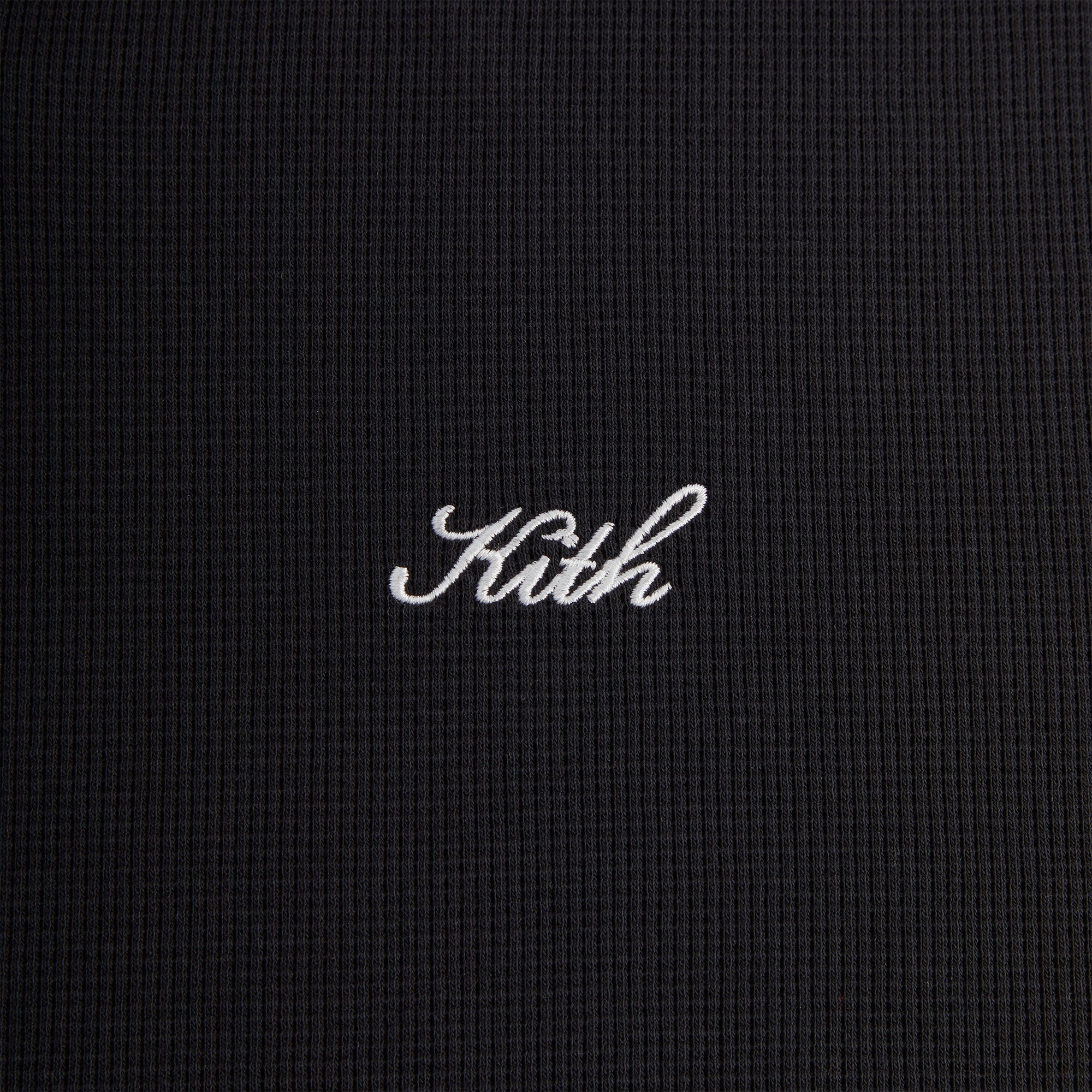 Kith Micro Waffle Drew Polo Shirt - Black – Kith Japan
