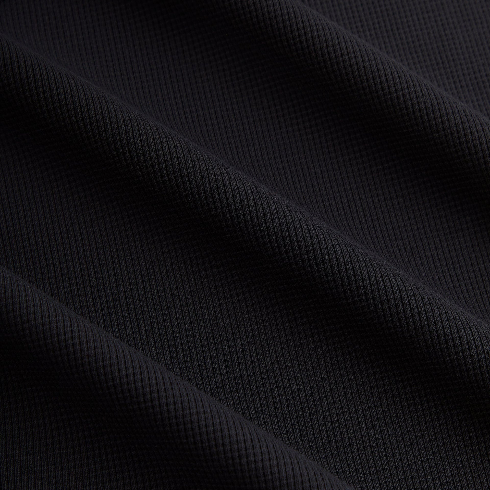 Kith Micro Waffle Drew Polo Shirt - Black