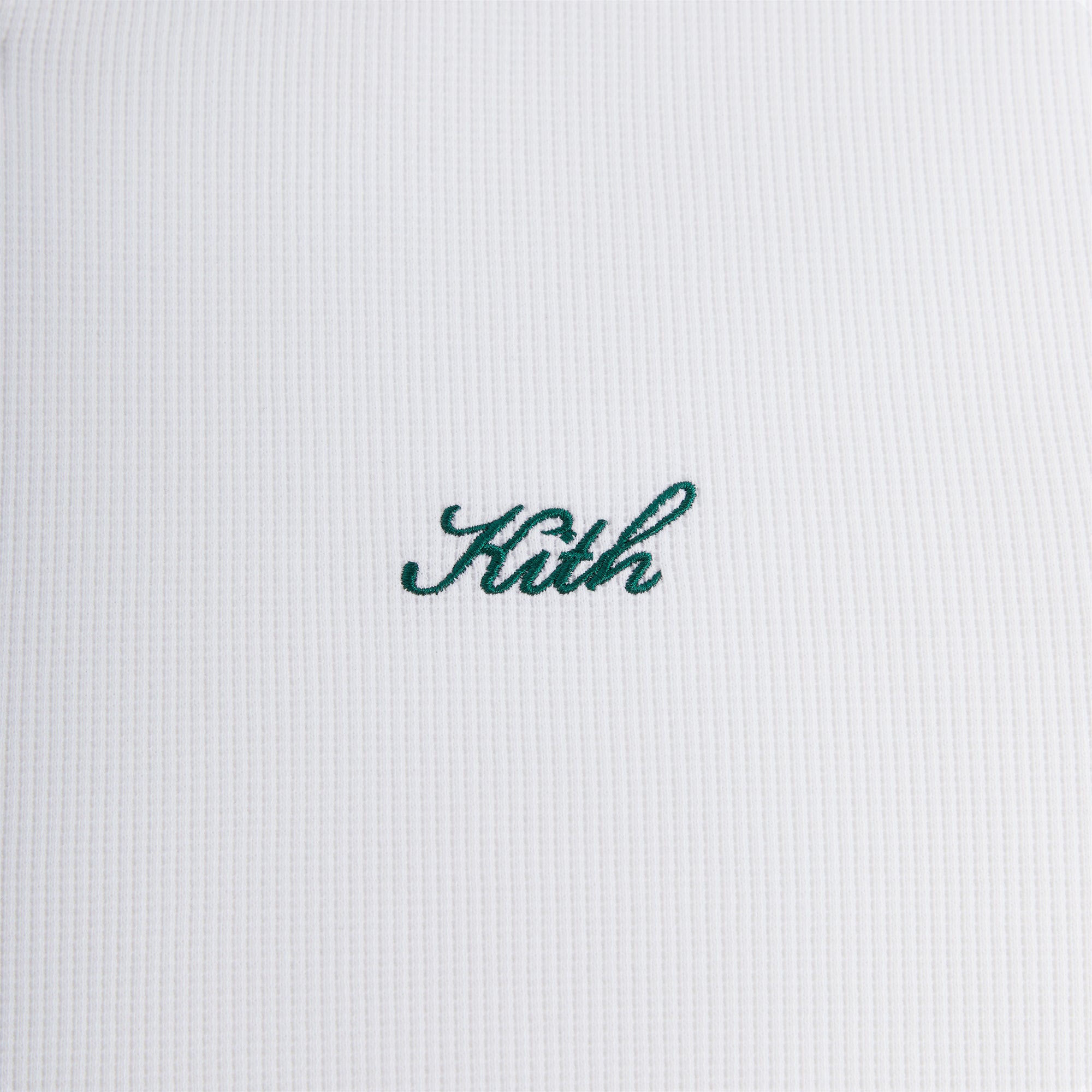 Kith Micro Waffle Drew Polo Shirt - White – Kith Japan