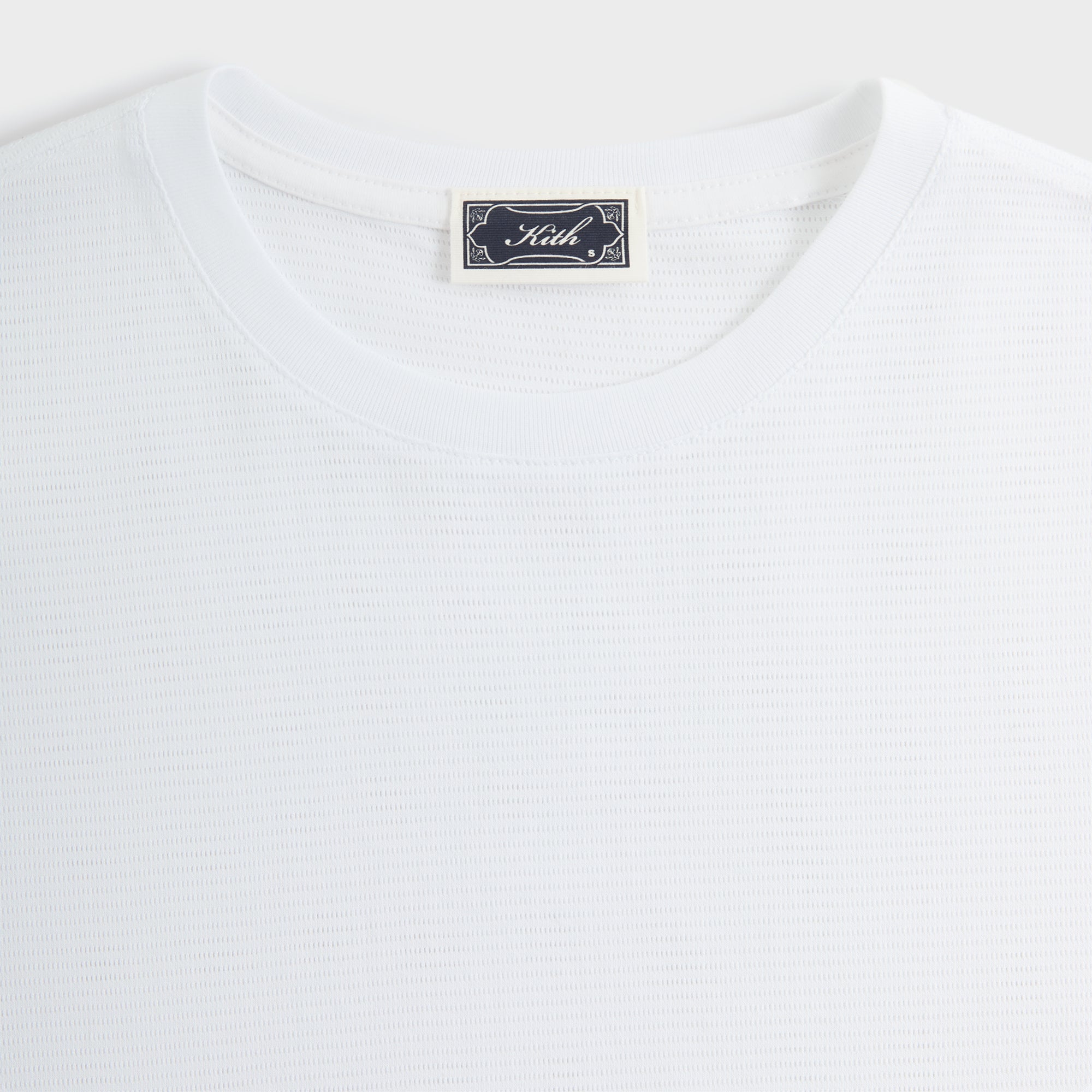 Kith Pointelle Mesh Heathrow Tee - White – Kith Japan