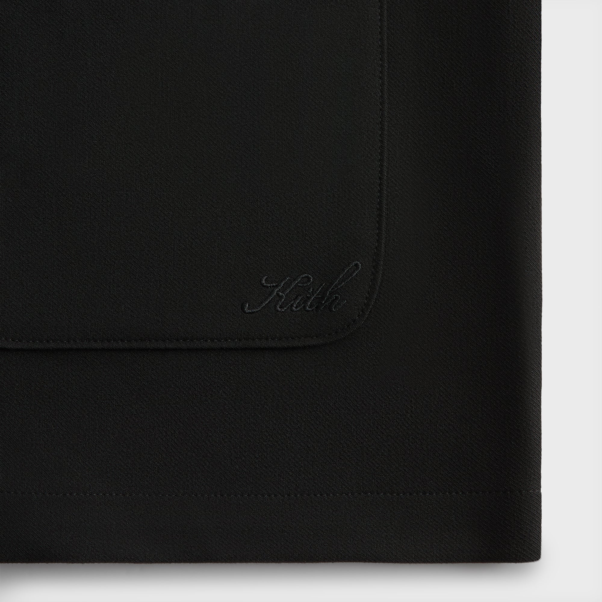 Kith Double Weave Boxy Collared Overshirt - Black – Kith Japan