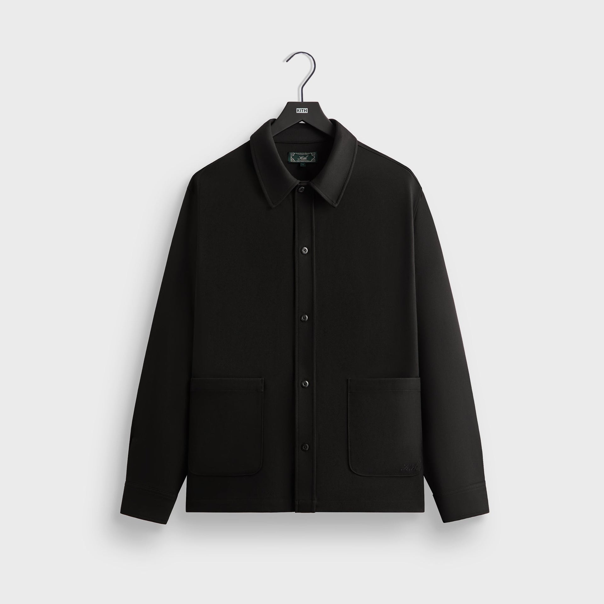 Kith Double Weave Boxy Collared Overshirt - Black