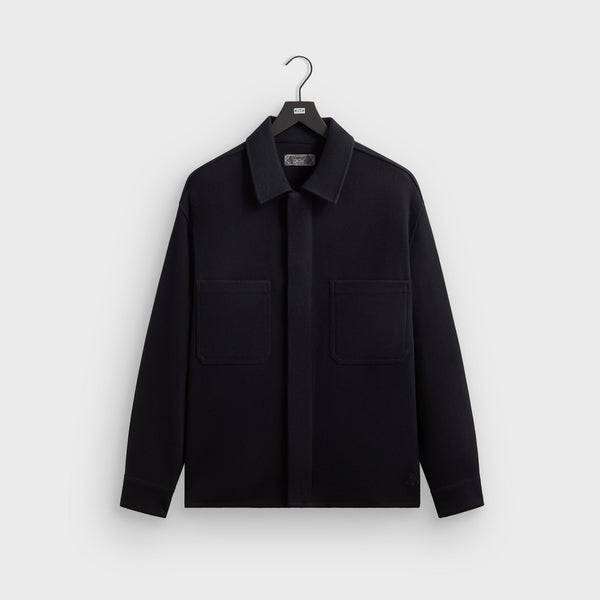 トップス KITH Felted Jersey Ace Buttondown S Kith Felted Jersey Ace Shirt - Ink – Kith Japan
