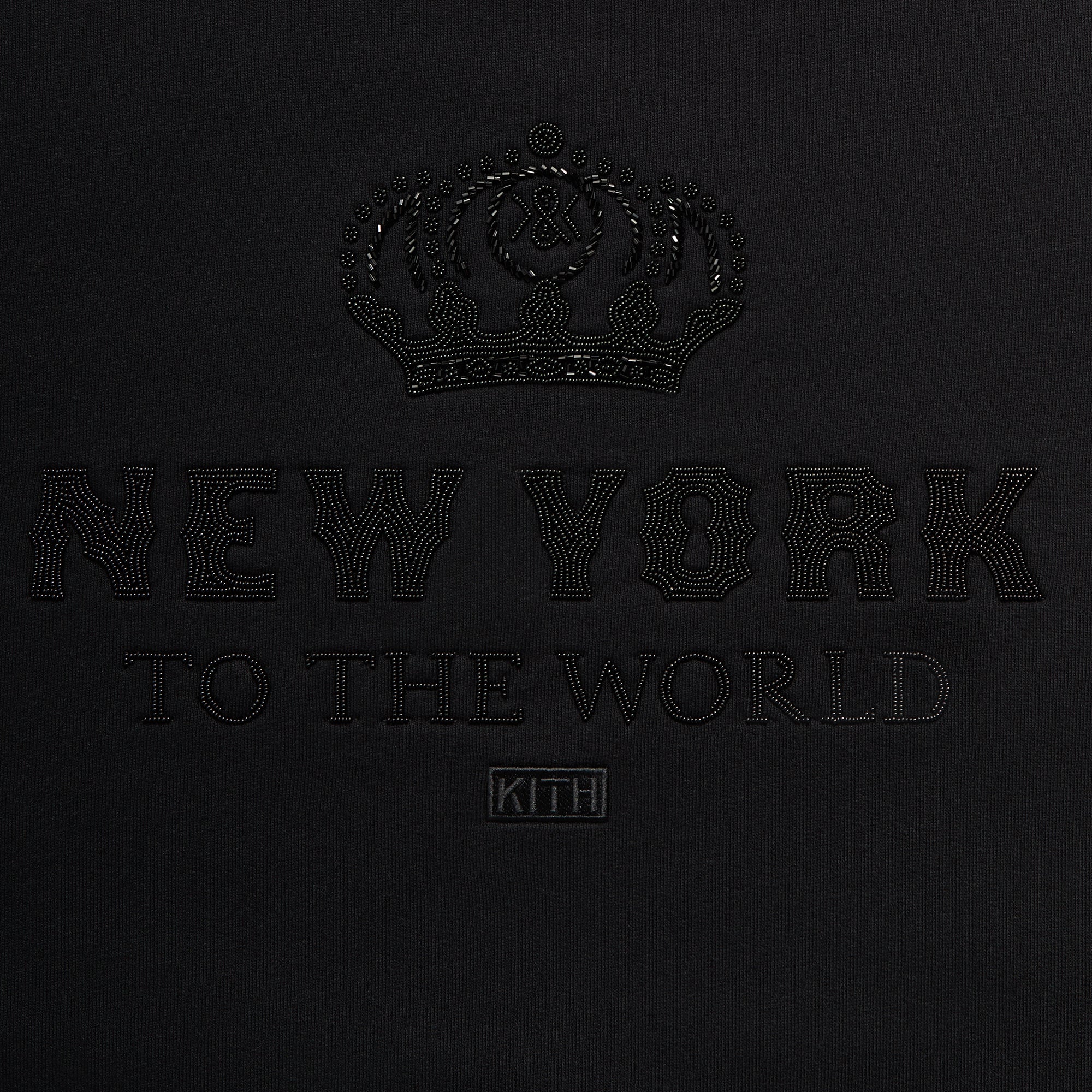 Kith New York To The World Crown Crewneck - Black – Kith Japan