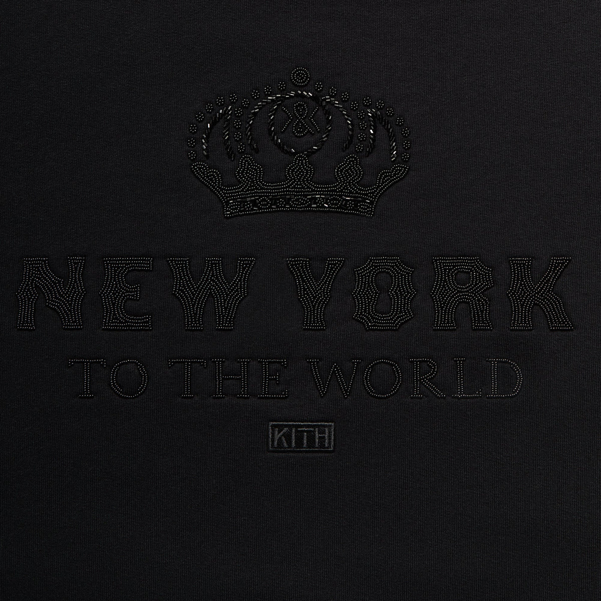 Kith New York To The World Crown Crewneck - Black – Kith Japan