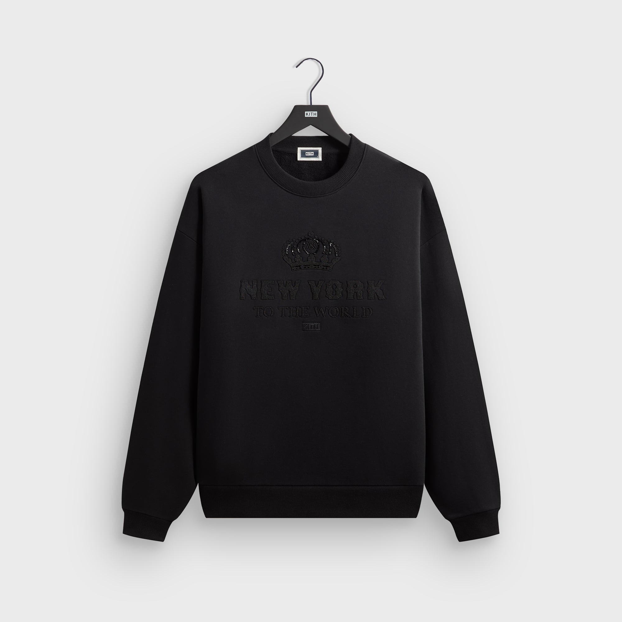 Kith New York To The World Crown Crewneck - Black – Kith Japan