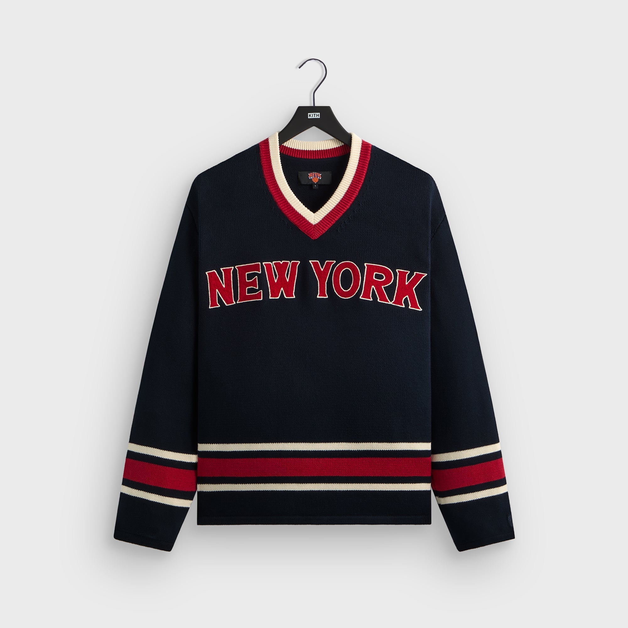 Kith for the New York Knicks Classic Beau Knit Sweater - Nocturnal