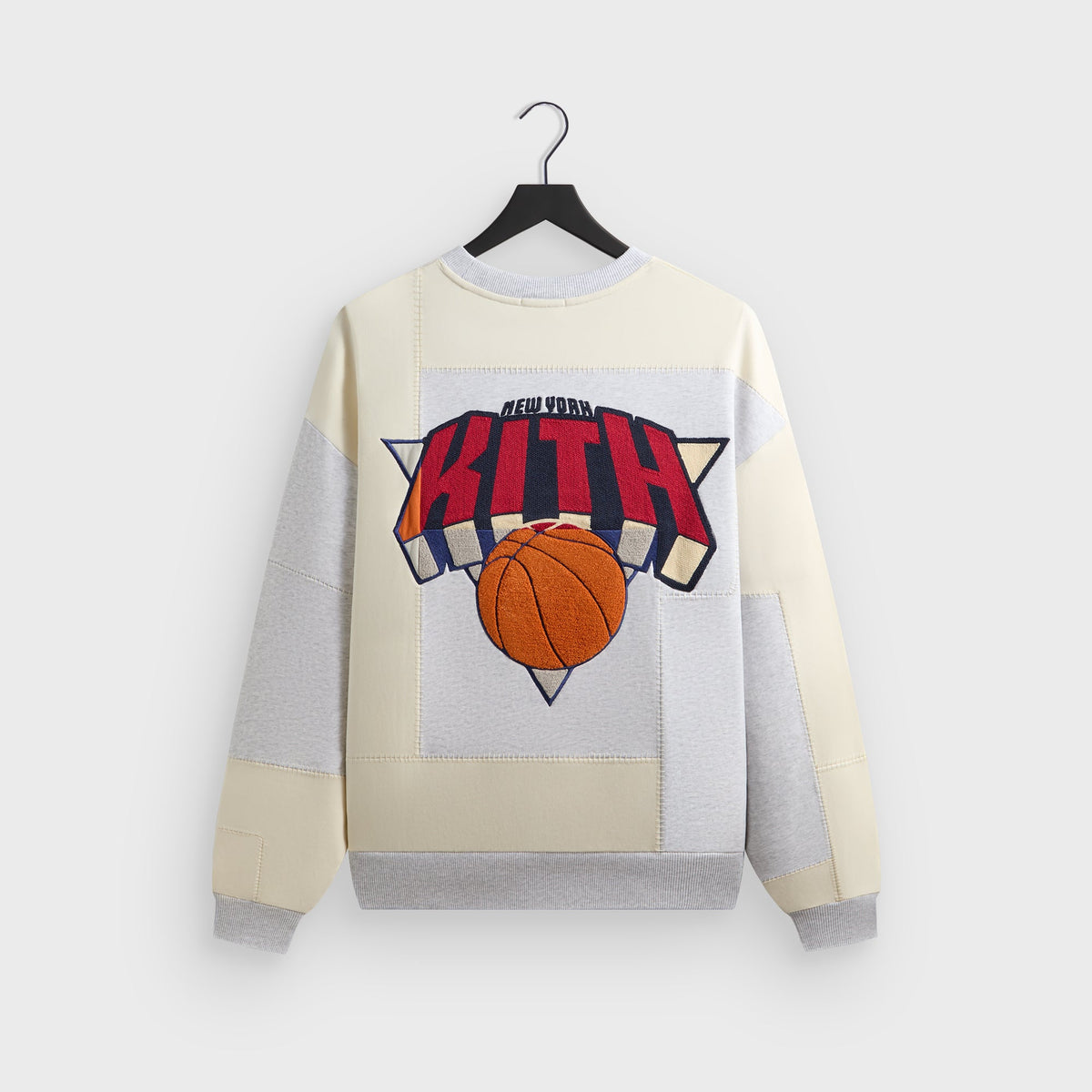 Kith for the New York Knicks Patchwork Fleece Crewneck Sweatshirt 