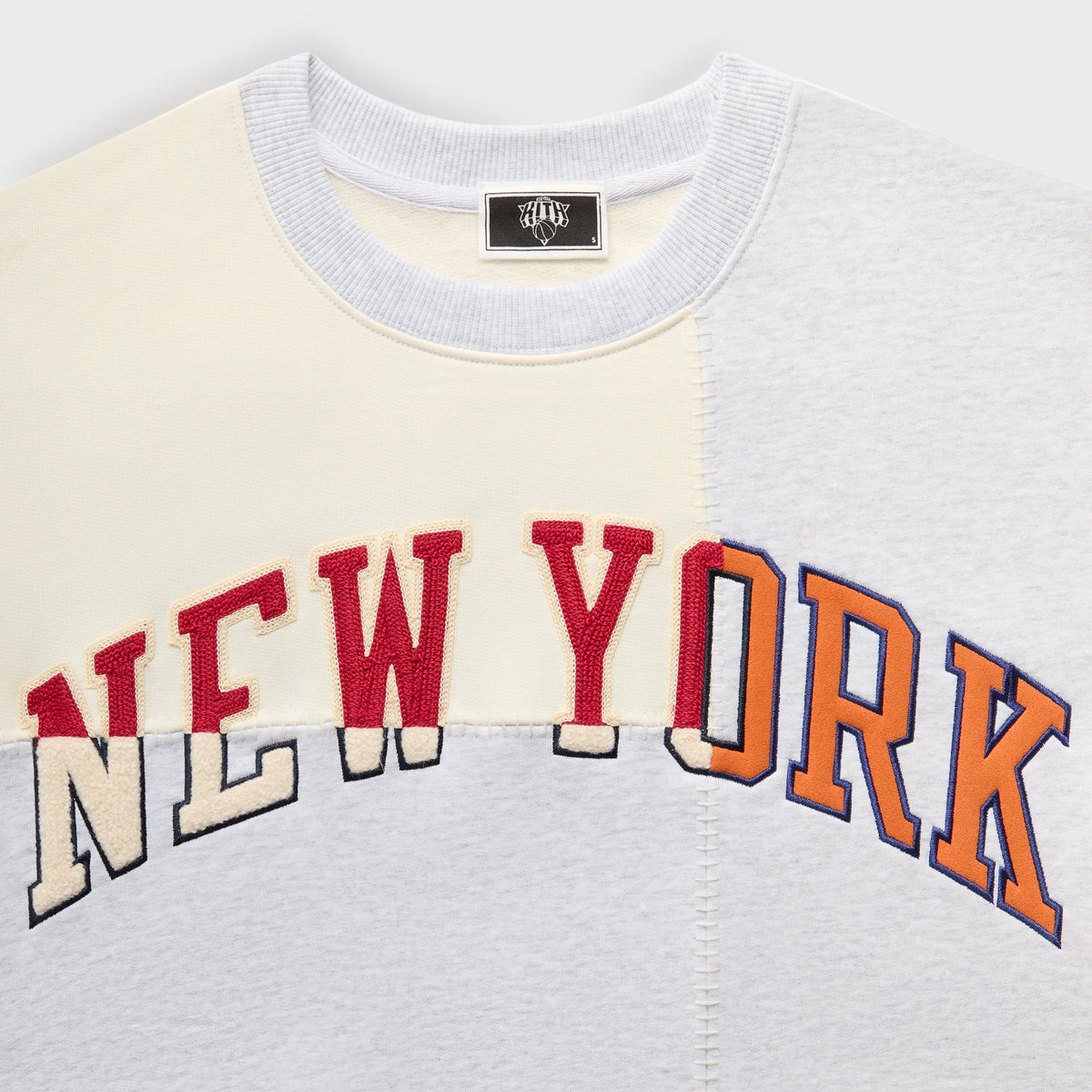 Kith for the New York Knicks Patchwork Fleece Crewneck Sweatshirt 