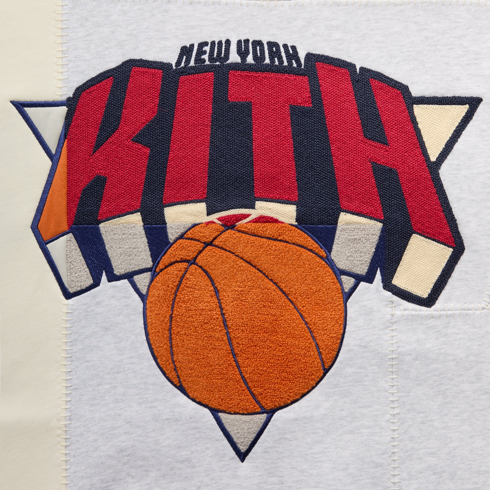 Kith for the New York Knicks Patchwork Fleece Crewneck Sweatshirt